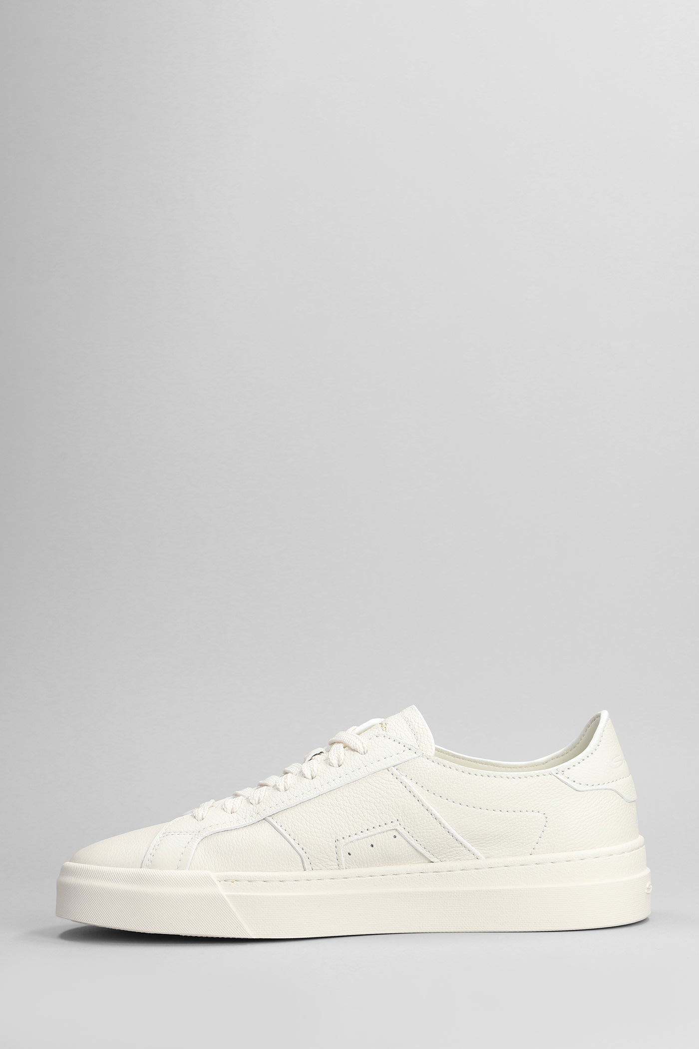 Shop Santoni Dbs Sneakers In White Leather