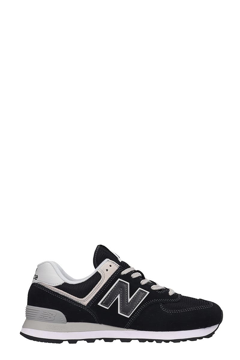NEW BALANCE 574 SNEAKERS IN BLACK SUEDE,11268406