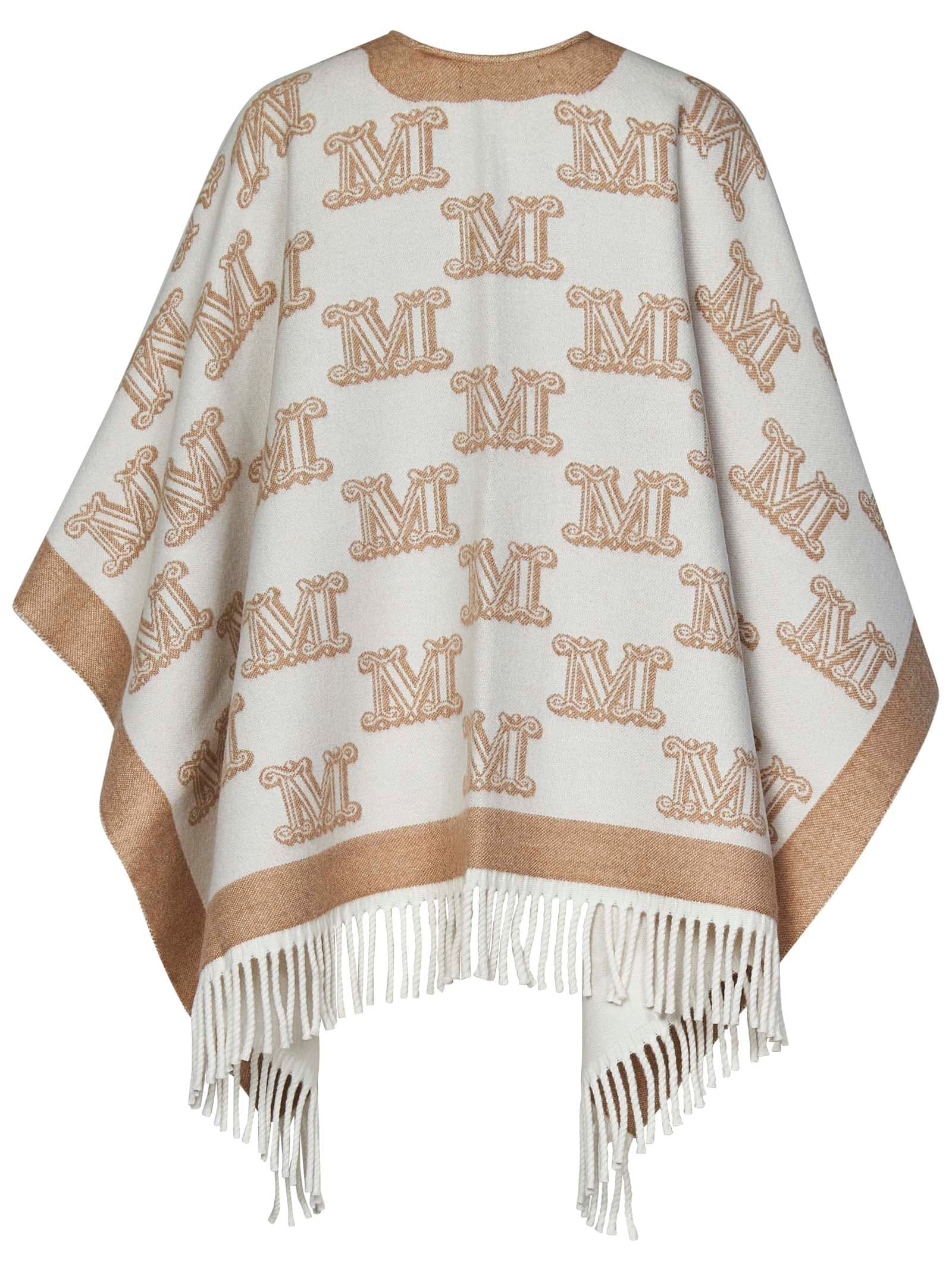 Shop Max Mara Maxmara Studio Frine Cape In White