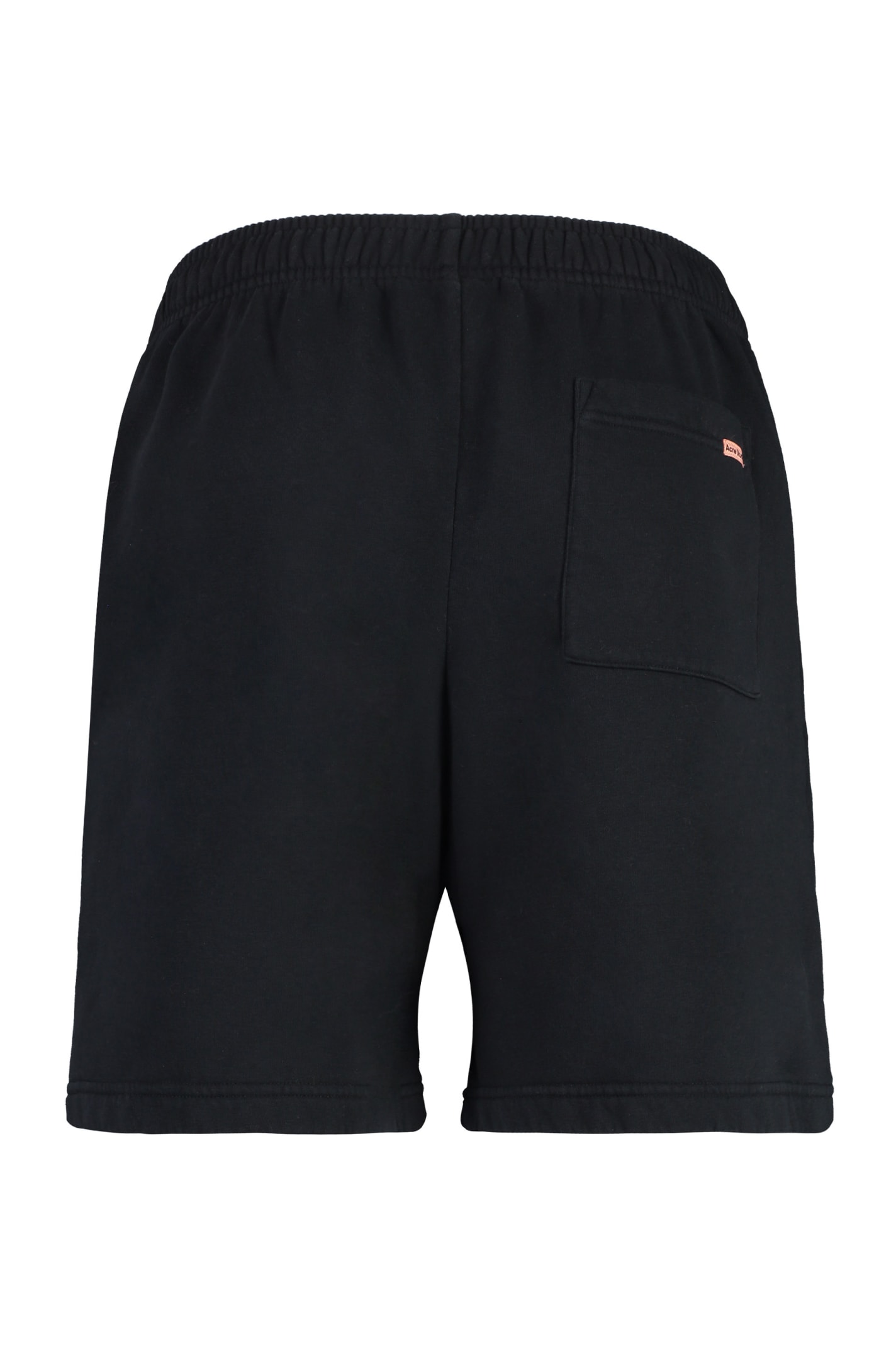 Shop Acne Studios Cotton Bermuda Shorts In Black