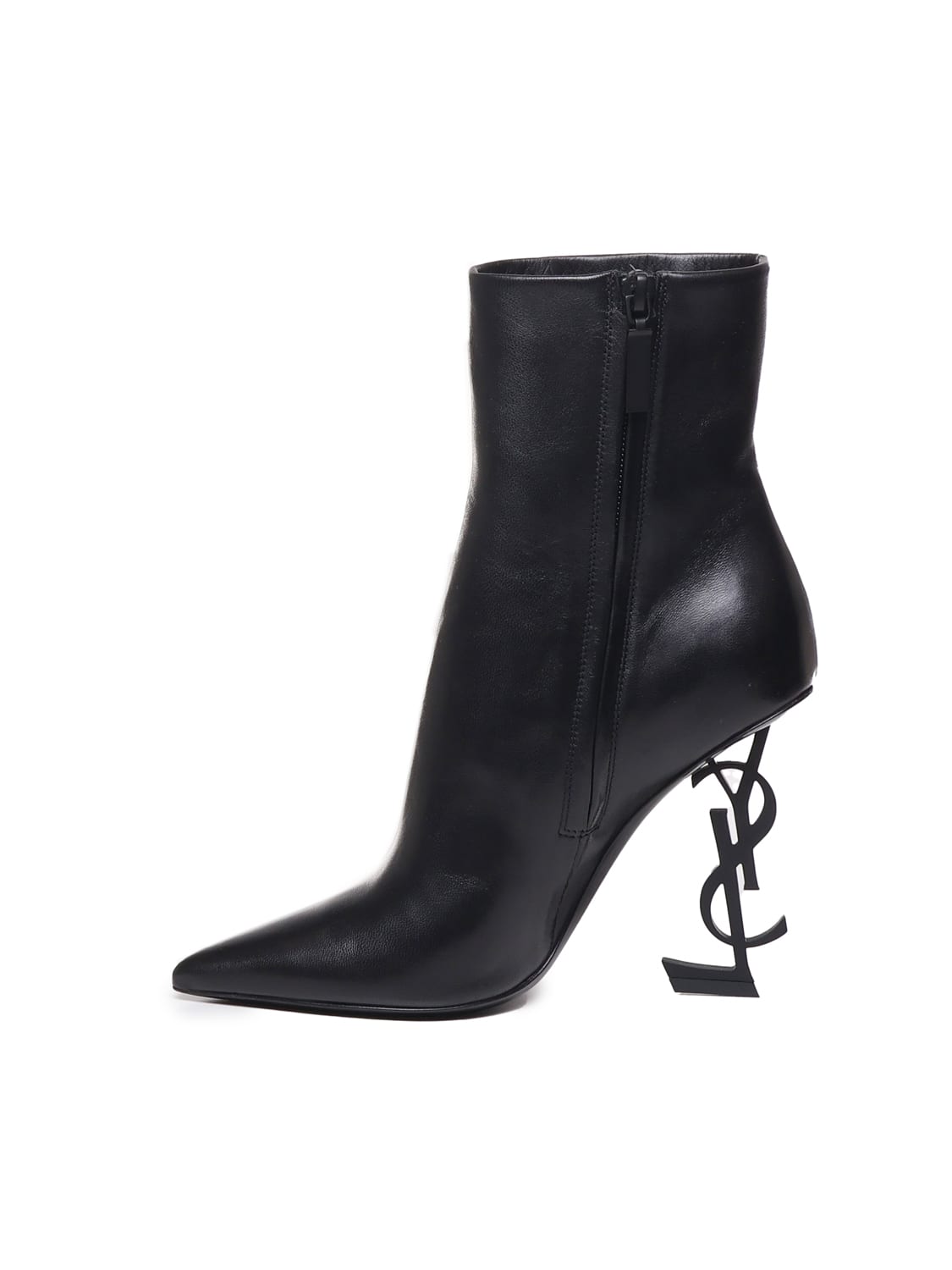 Shop Saint Laurent Opyum Ankle Boots In Calfskin In Black