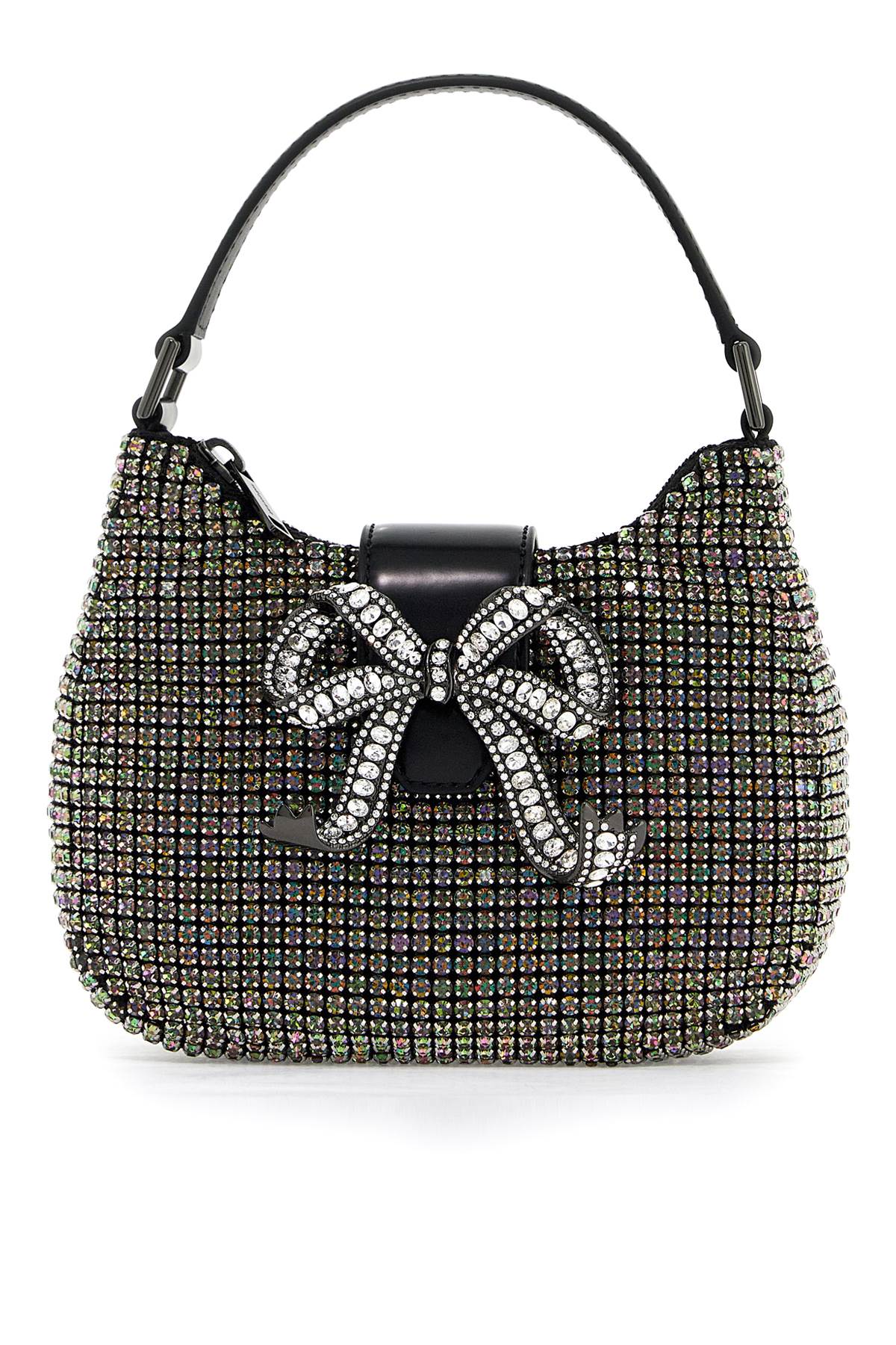 Mini Crescent Bow Bag With Crystals