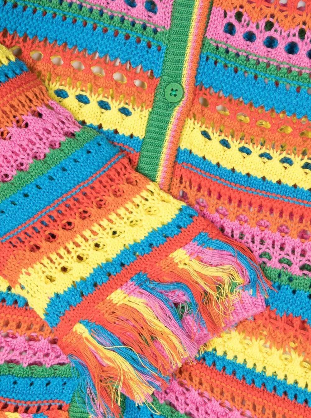 Shop Stella Mccartney Multicolor Knit Cardigan  Kids Girl