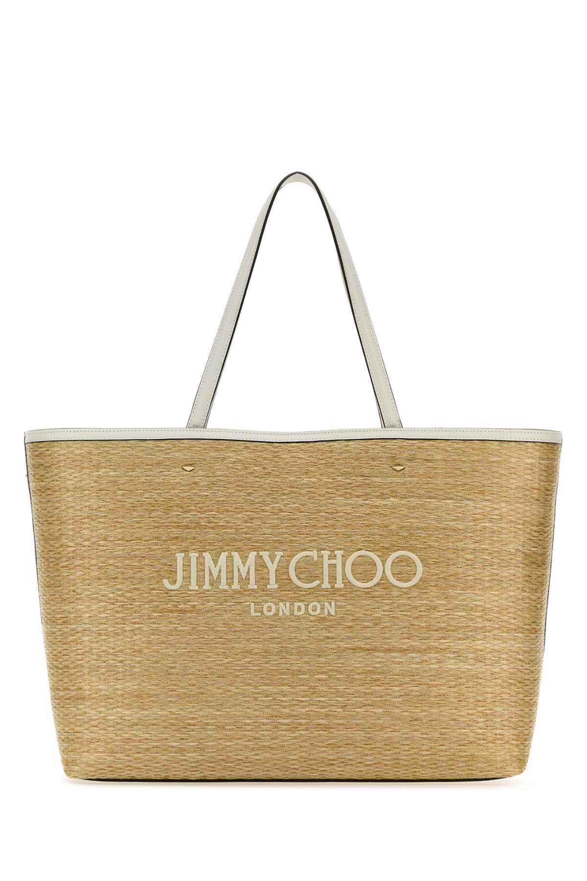 JIMMY CHOO RAFFIA MARLI/S SHOPPING BAG 