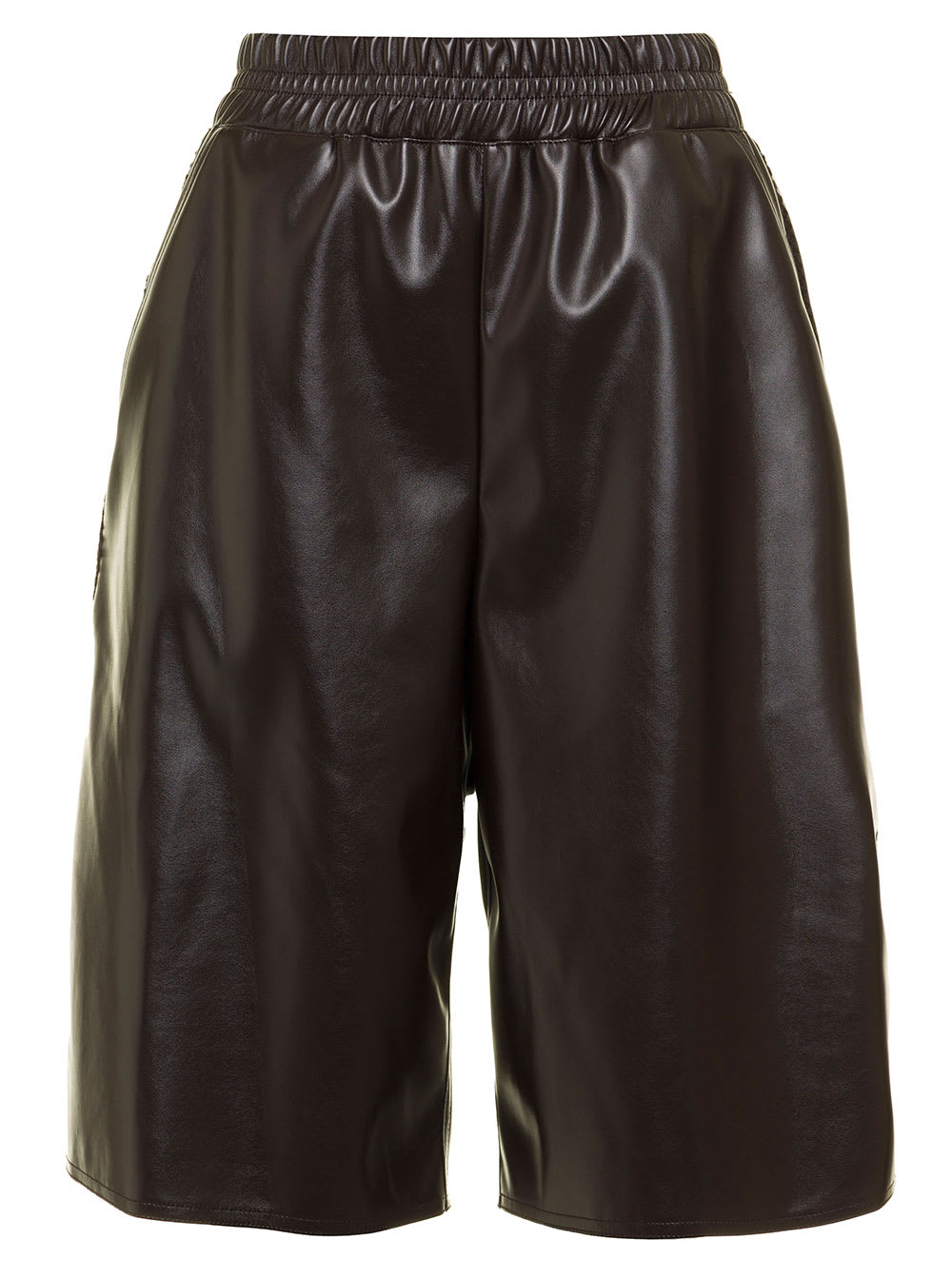 Low Classic Womans Brown Leatheret Bermuda Shorts