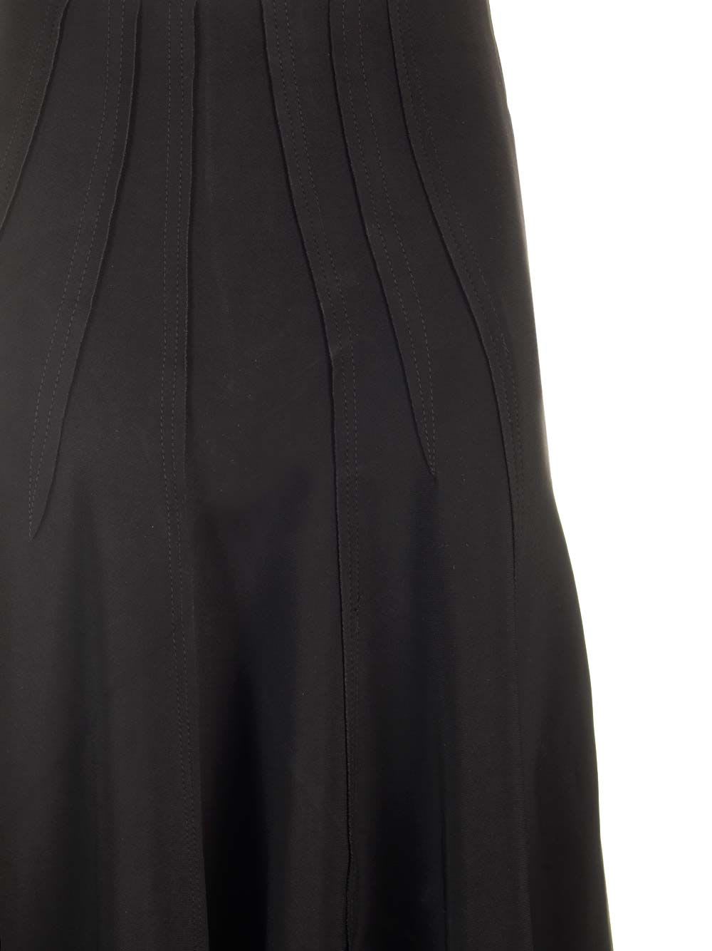 Shop Norma Kamali Grace Skirt In Black