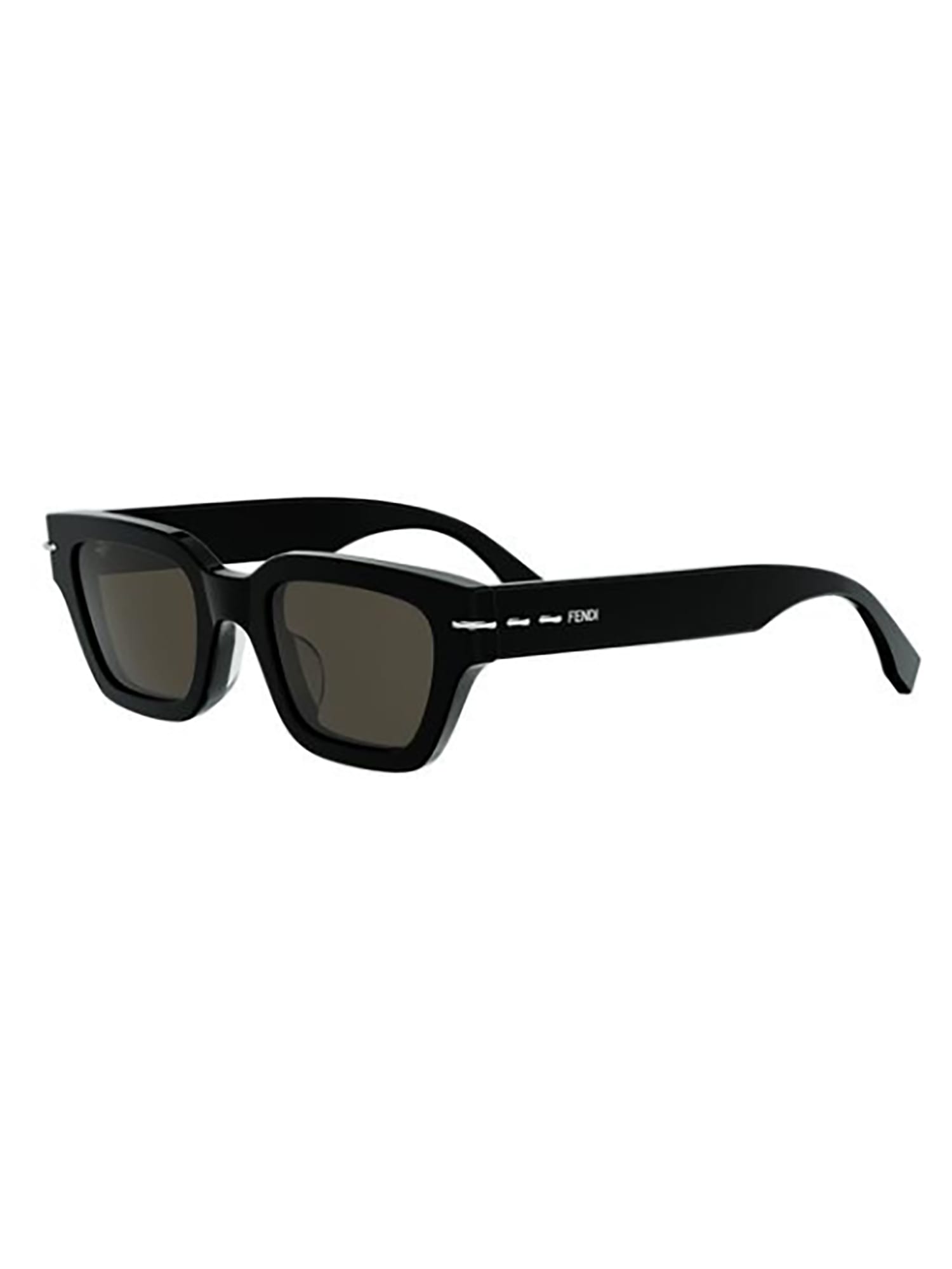 Fendi Selleria 50mm Rectangular Sunglasses In Black