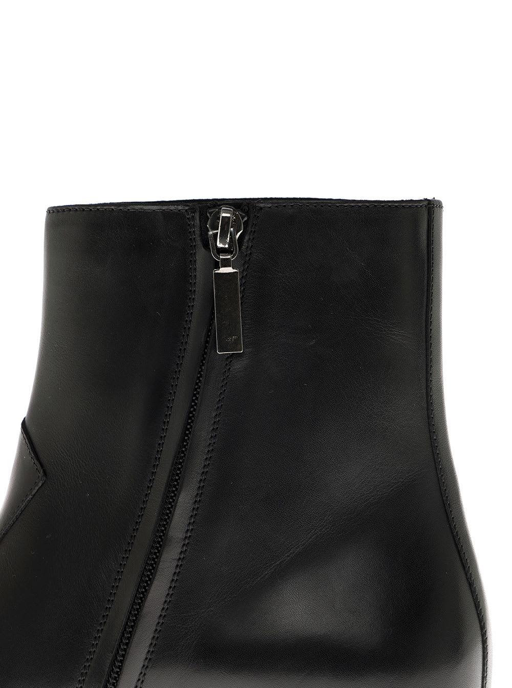 Shop Saint Laurent Wyatt Black Leather Ankle Boots