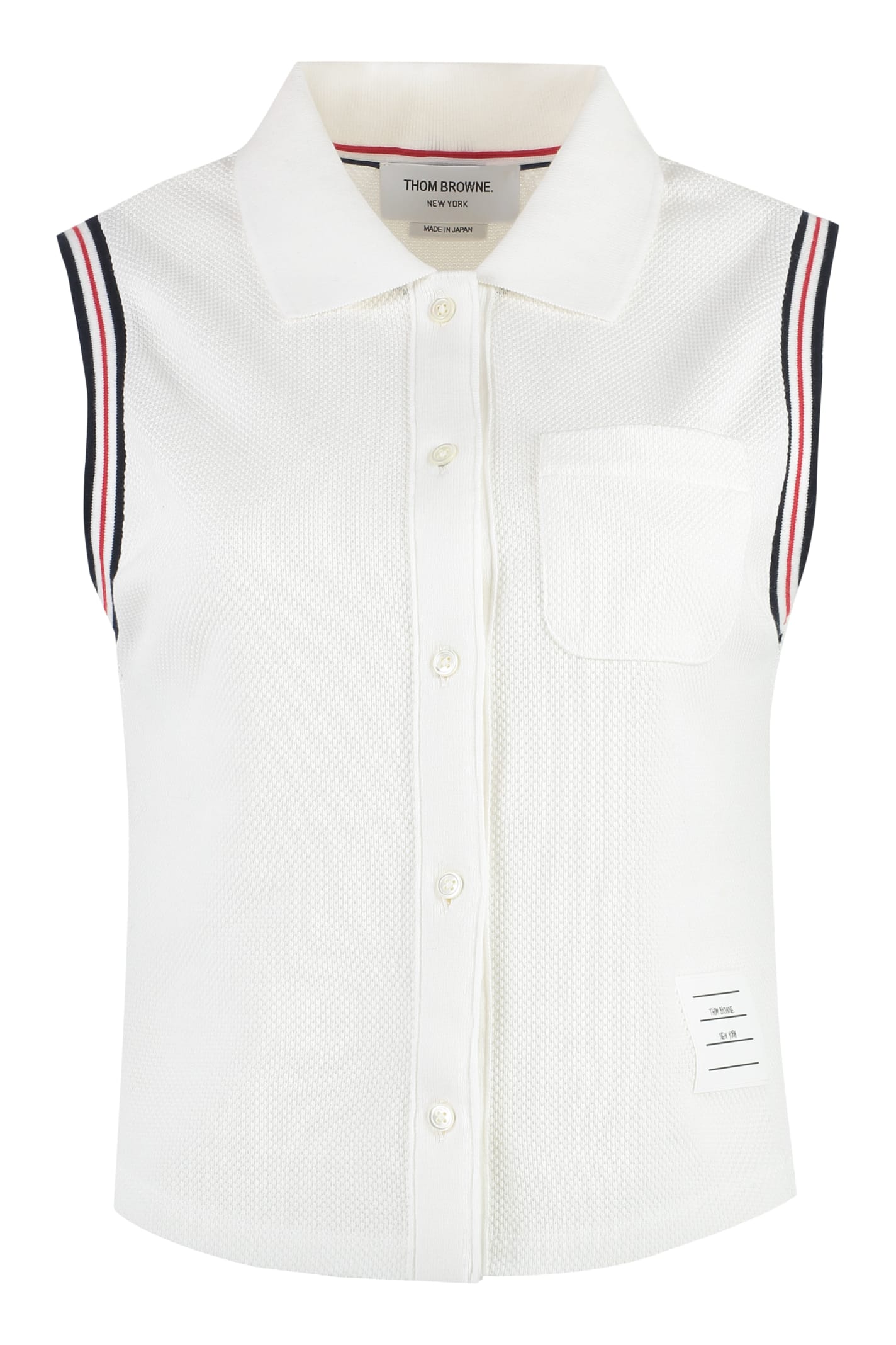 Sleeveless Polo Shirt In Cotton