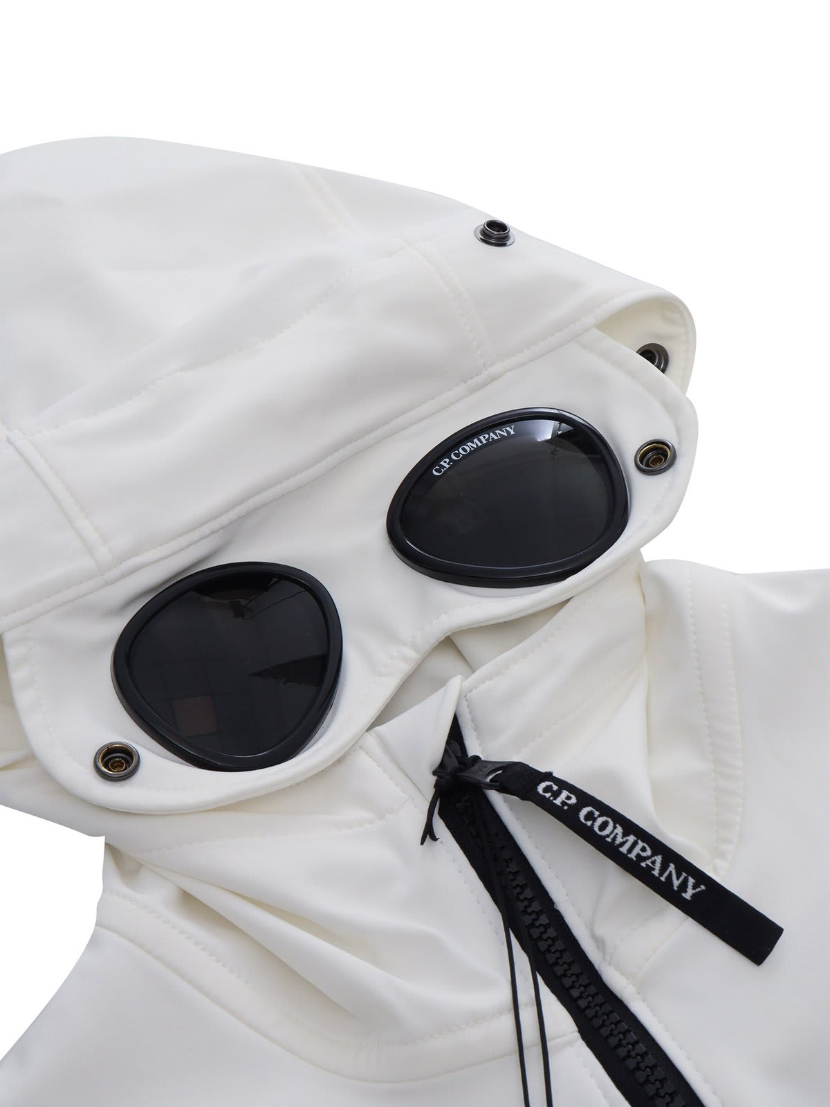 C.P. COMPANY GOGGLES-DETAILED ZIP-UP HOODED JACKET