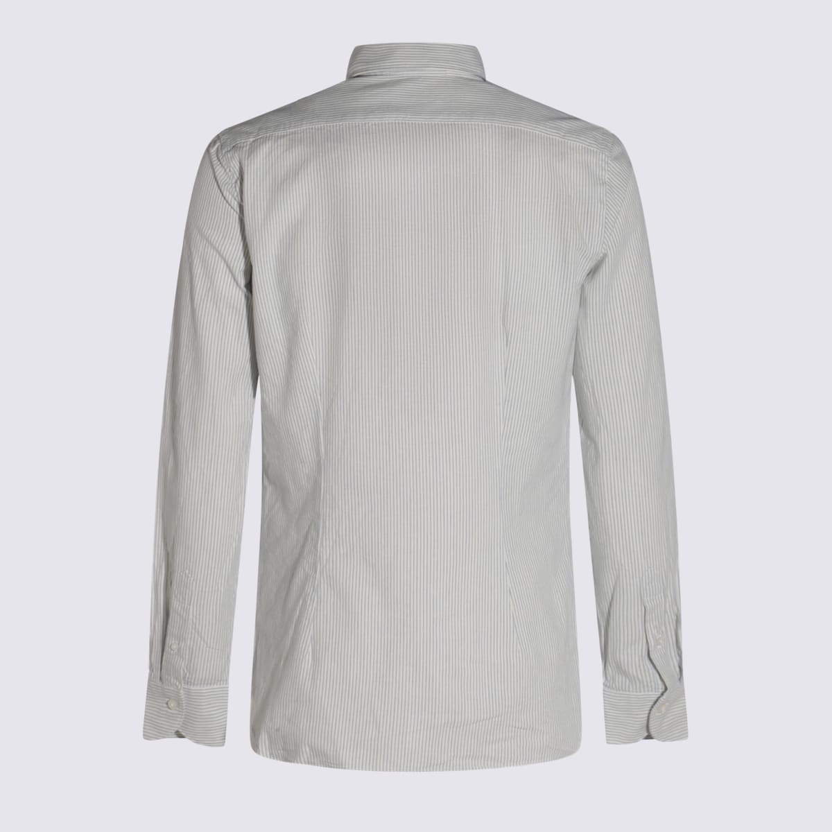Glanshirt White And Light Blue Cotton Shirt In White