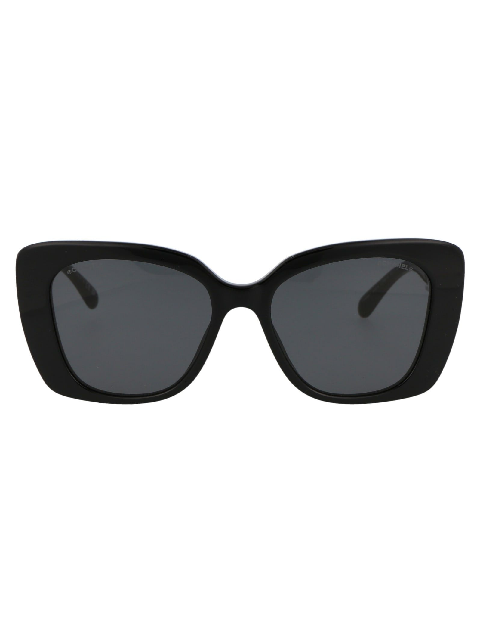 Pre-owned Chanel 0ch5422b Sunglasses In 1026s4 Black