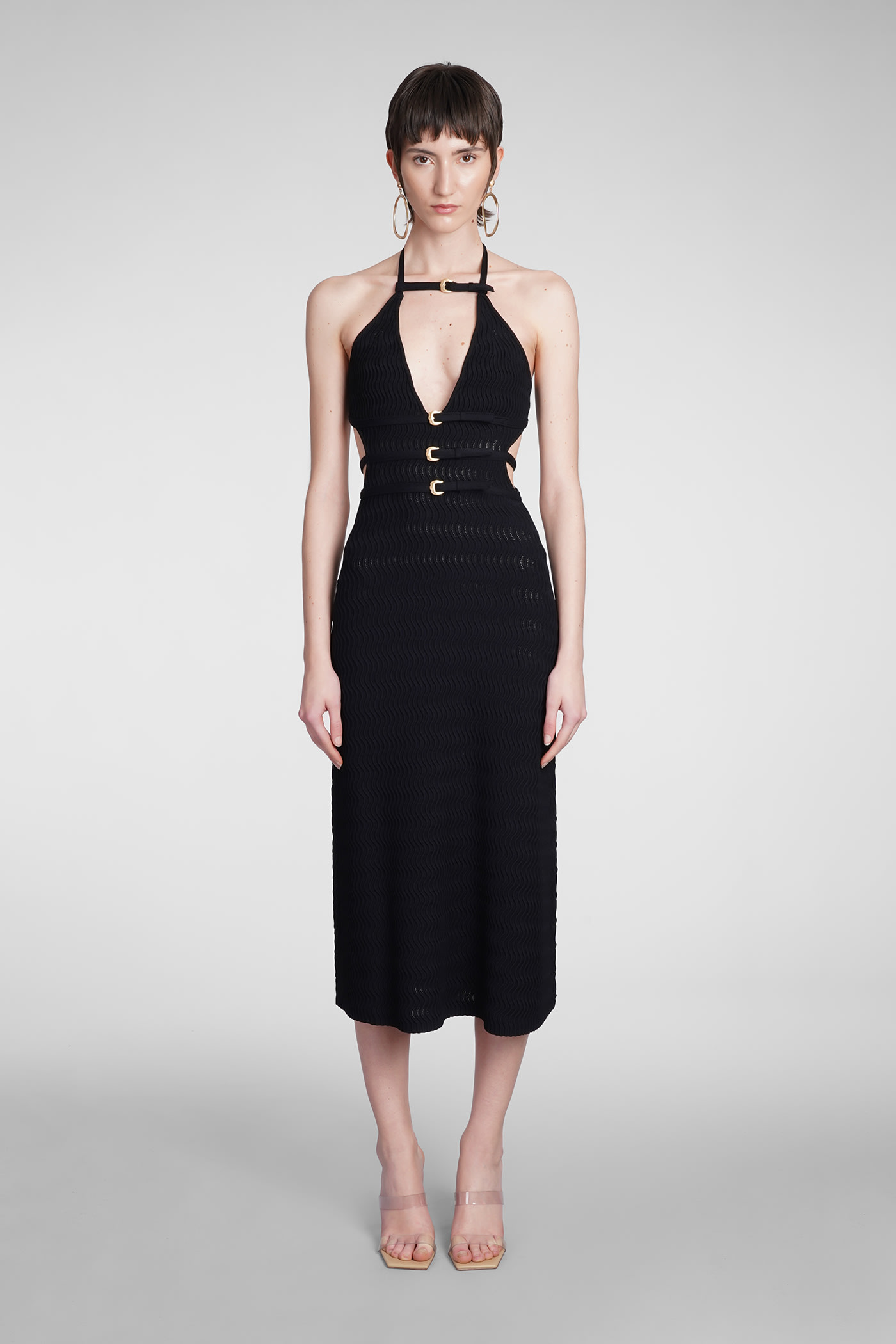 Cult Gaia Evaleigh Cut-out Midi Dress In Black