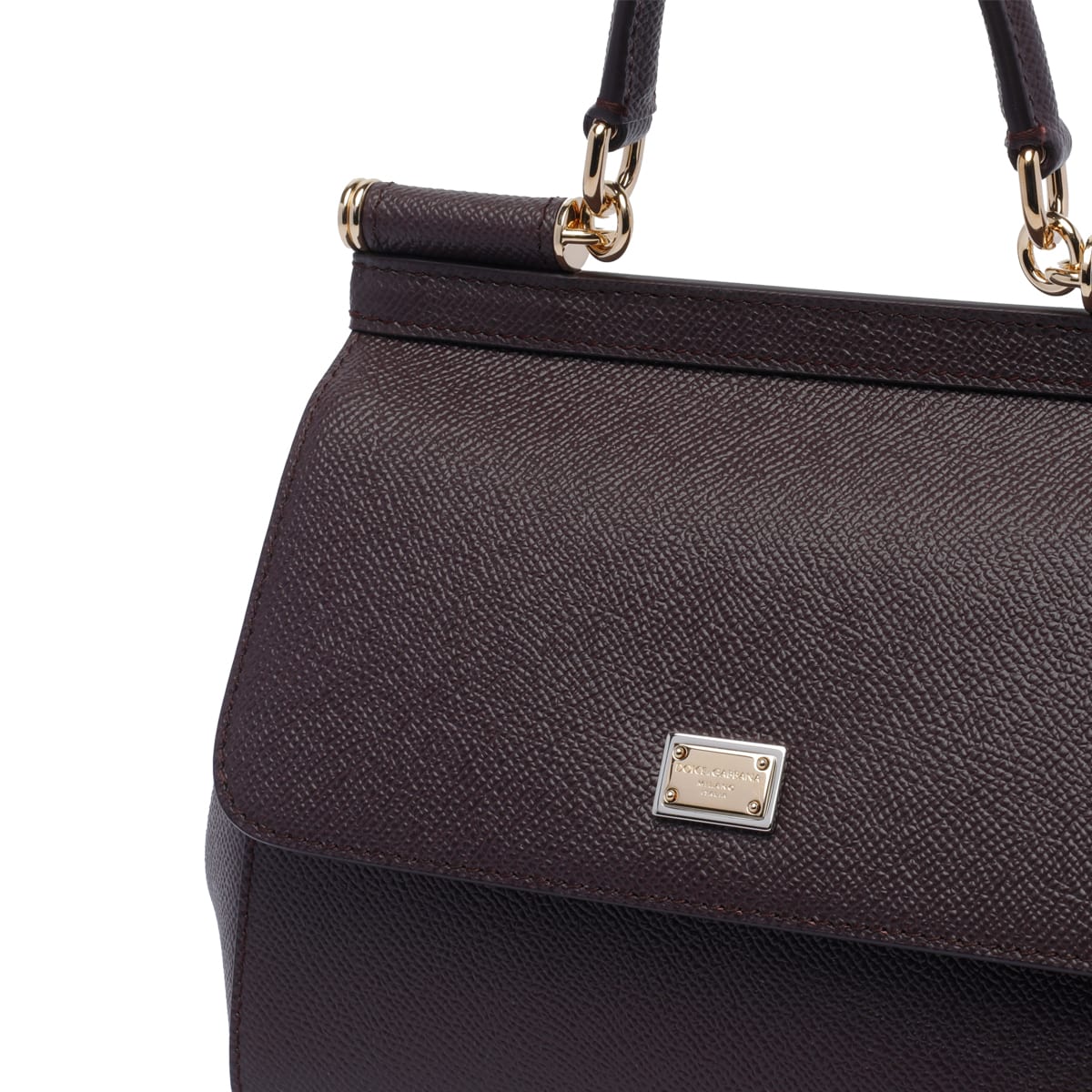 Dolce & Gabbana Medium Sicily Handbag In Brown