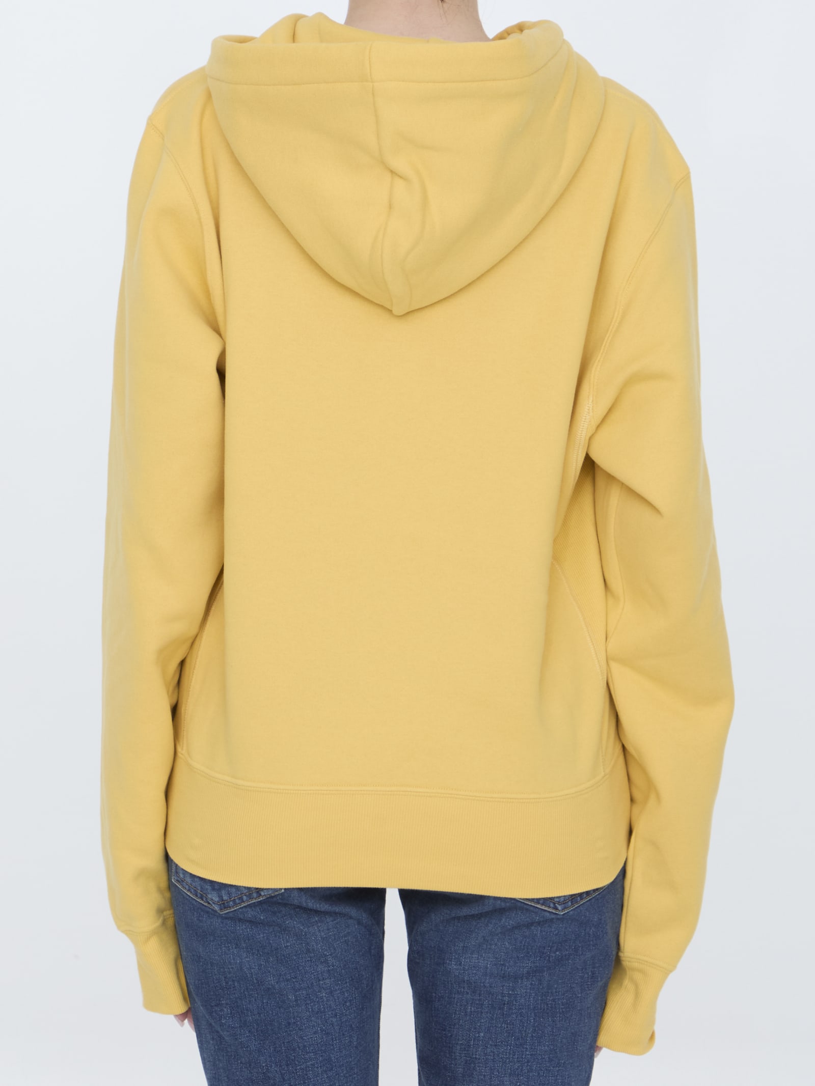 Shop Saint Laurent Hoodie In Yellow