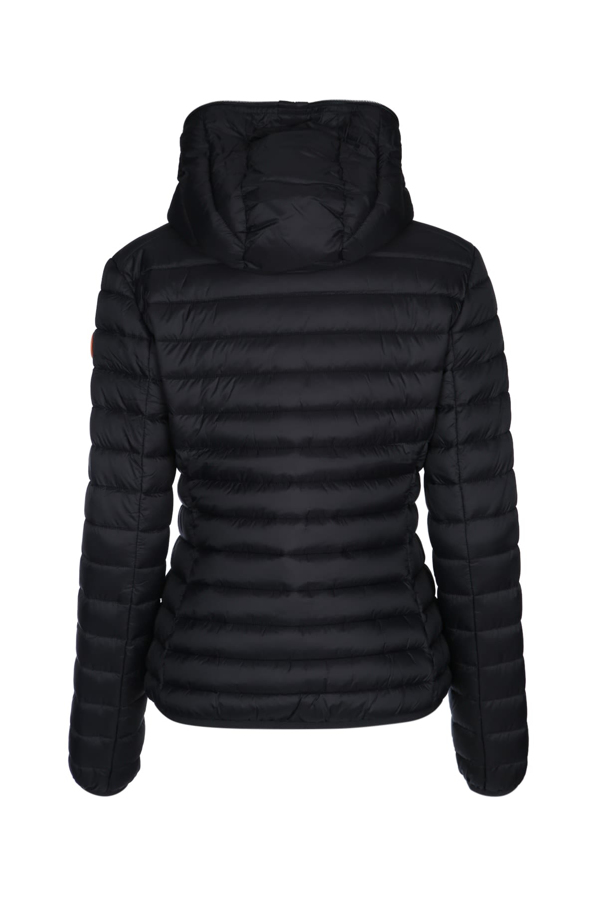 Save The Duck 'daisy' Black Down Jacket With Logo Patch In Eco Tech Fabric Woman In Black