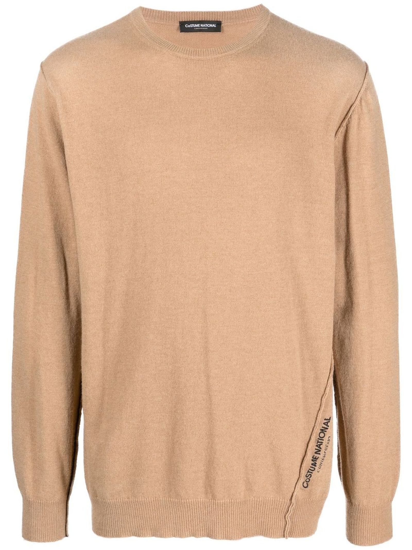 CoSTUME NATIONAL CONTEMPORARY Camel Brown Wool And Cashmere Jumper