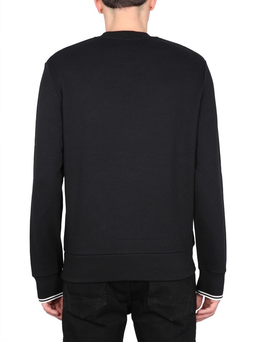Fred Perry Printed Duchesse Mini Skirt With Pleats In Black