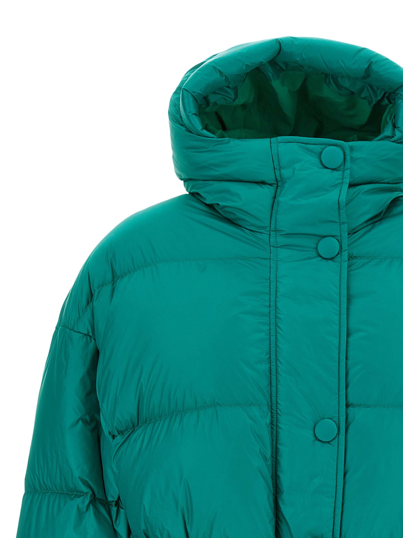 Ienki Ienki Quilted Belted Jacket In Green
