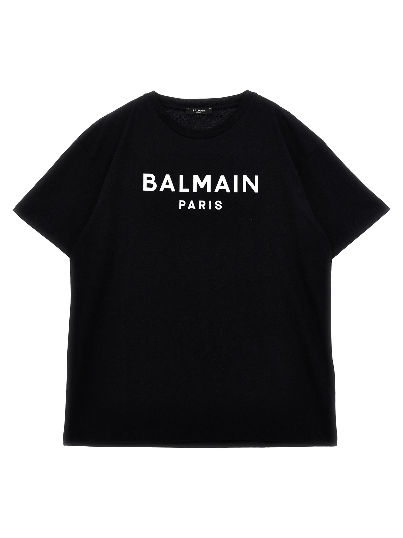 Balmain Logo T-shirt In White/black