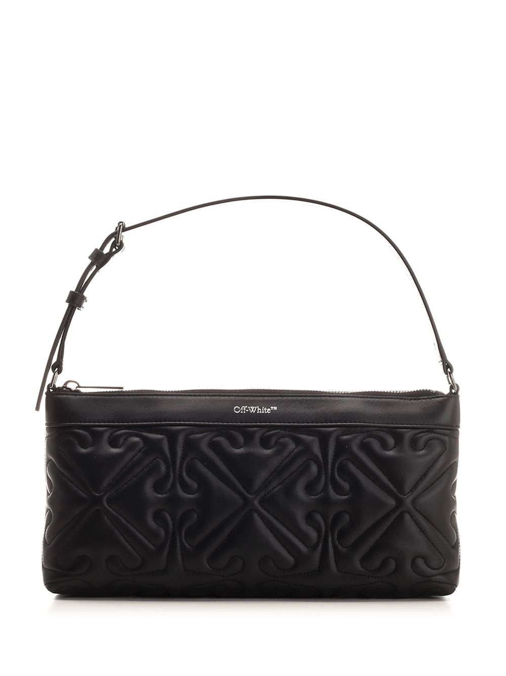 Shop Off-white Arrow Matelassè Handbag In Black