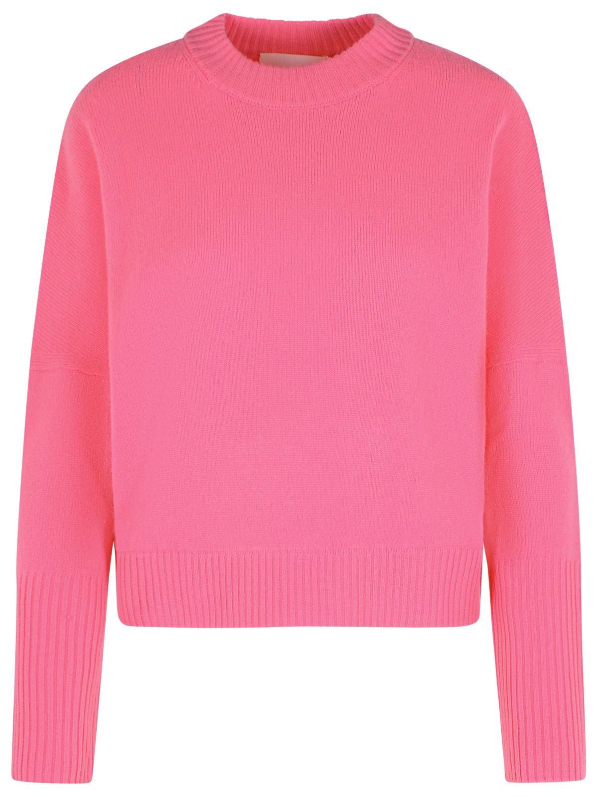 Closed Crew-neck Wool Sweater In Pink