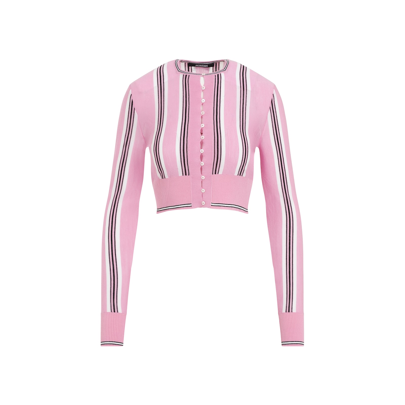 Shop Jacquemus Le Cardigan Spiaggia Cardigan In Multi Pink