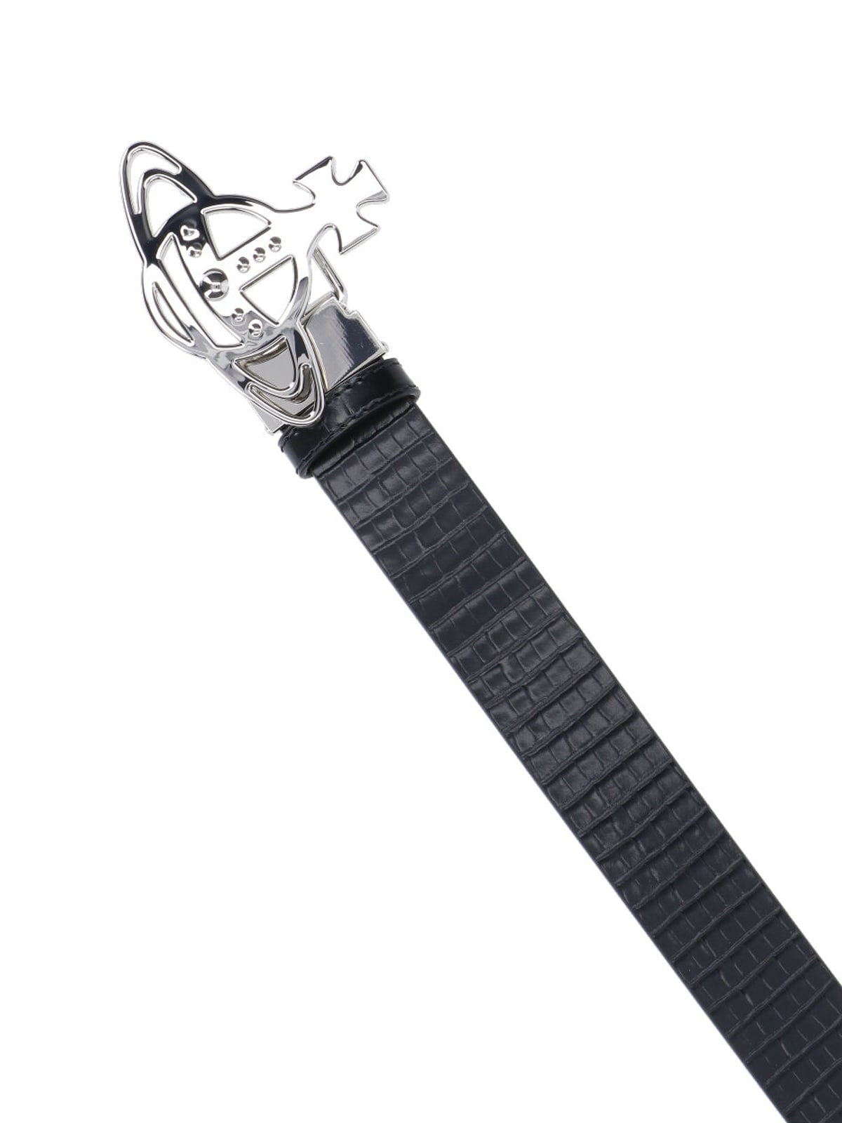 Vivienne Westwood Line Orb Reversible Belt In Black