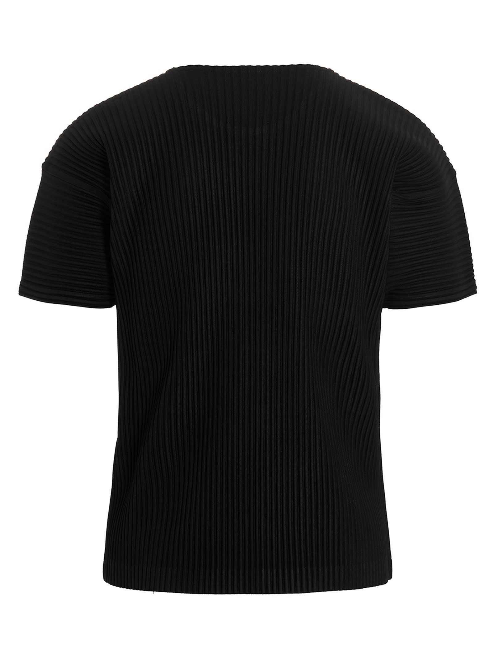Issey Miyake Black Basics T-shirt In Black