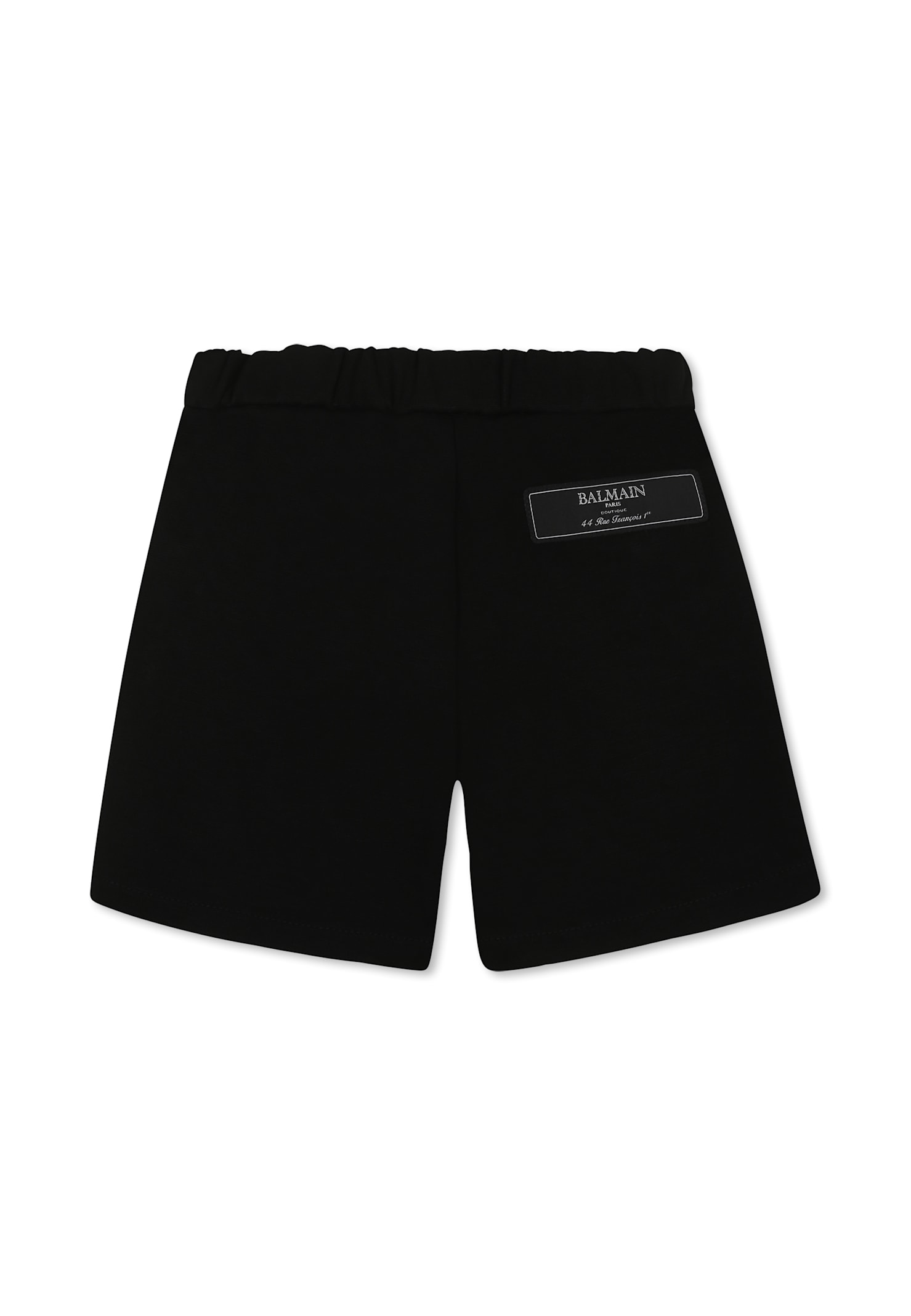 Balmain Black Shorts For Baby Boy With Logo In Black