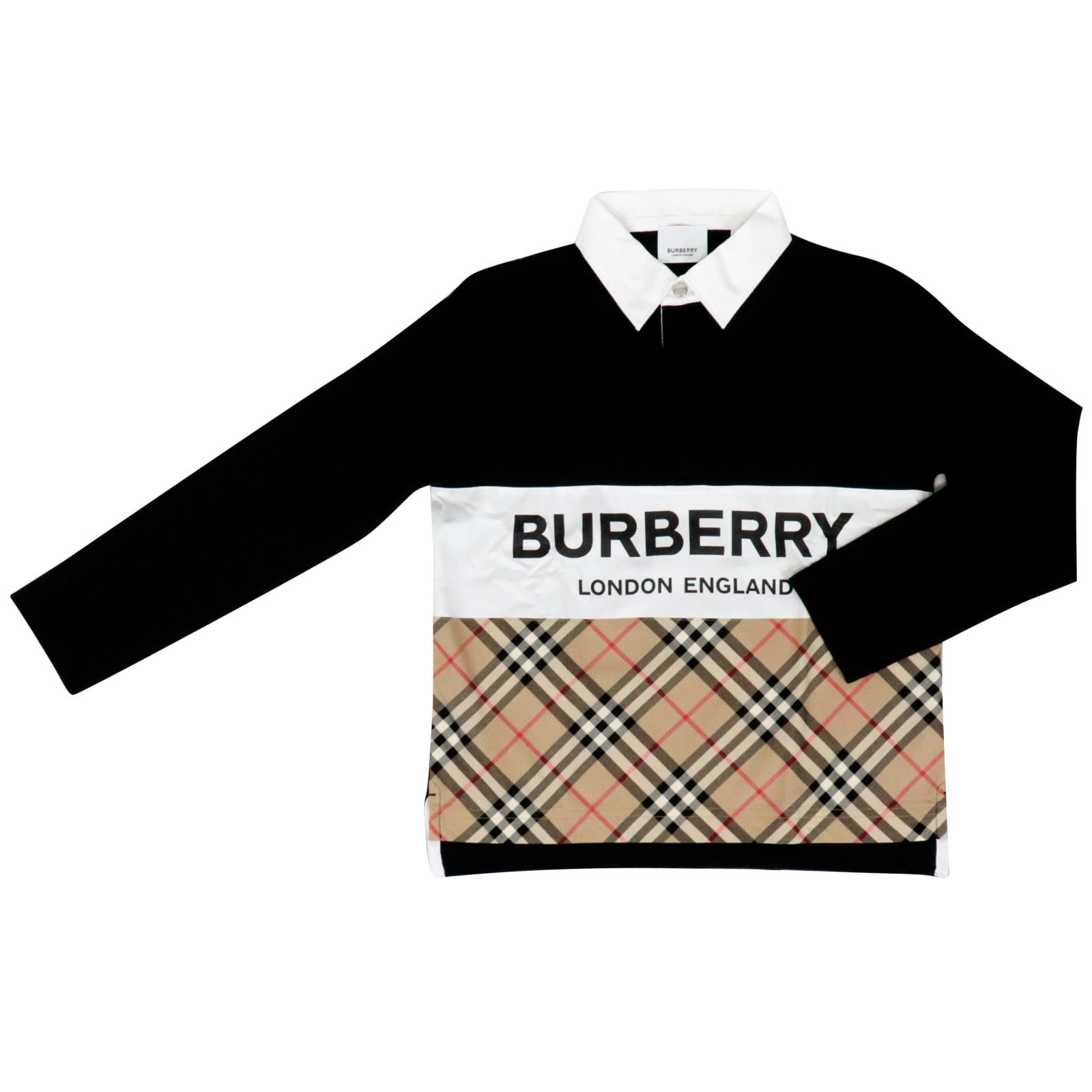 Click to view more detailed imagery on our partner's website Burberry Kids' Quentin Polo In Black