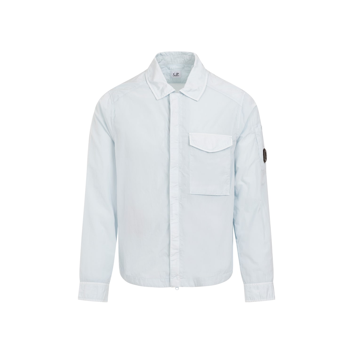 Shop C.p. Company Chrome-r Pocket Overshirt In Starlight Blue