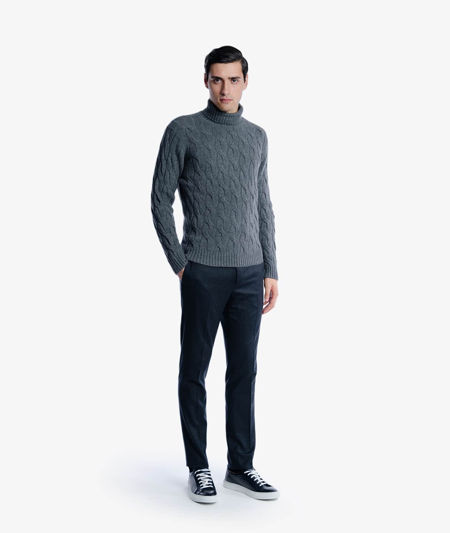 Larusmiani Turtleneck Sweater Col Du Pillon Sweater In Lightgray