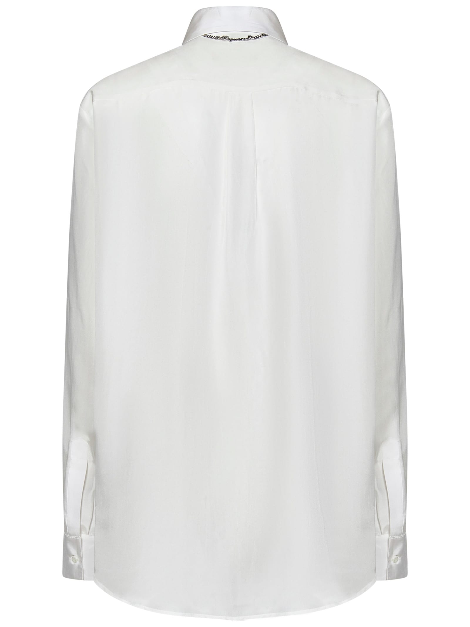 Shop Dsquared2 Dean Night Maxi Shirt In Ivory