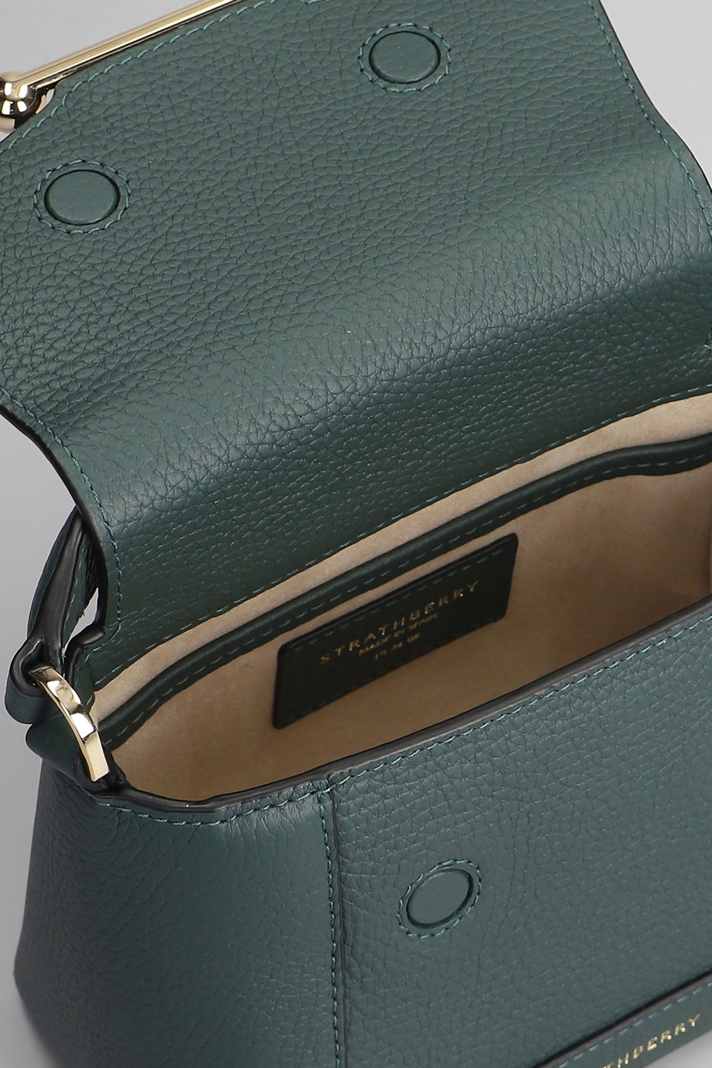 Strathberry Mosaic Shoulder Bag In Green Leather In Green
