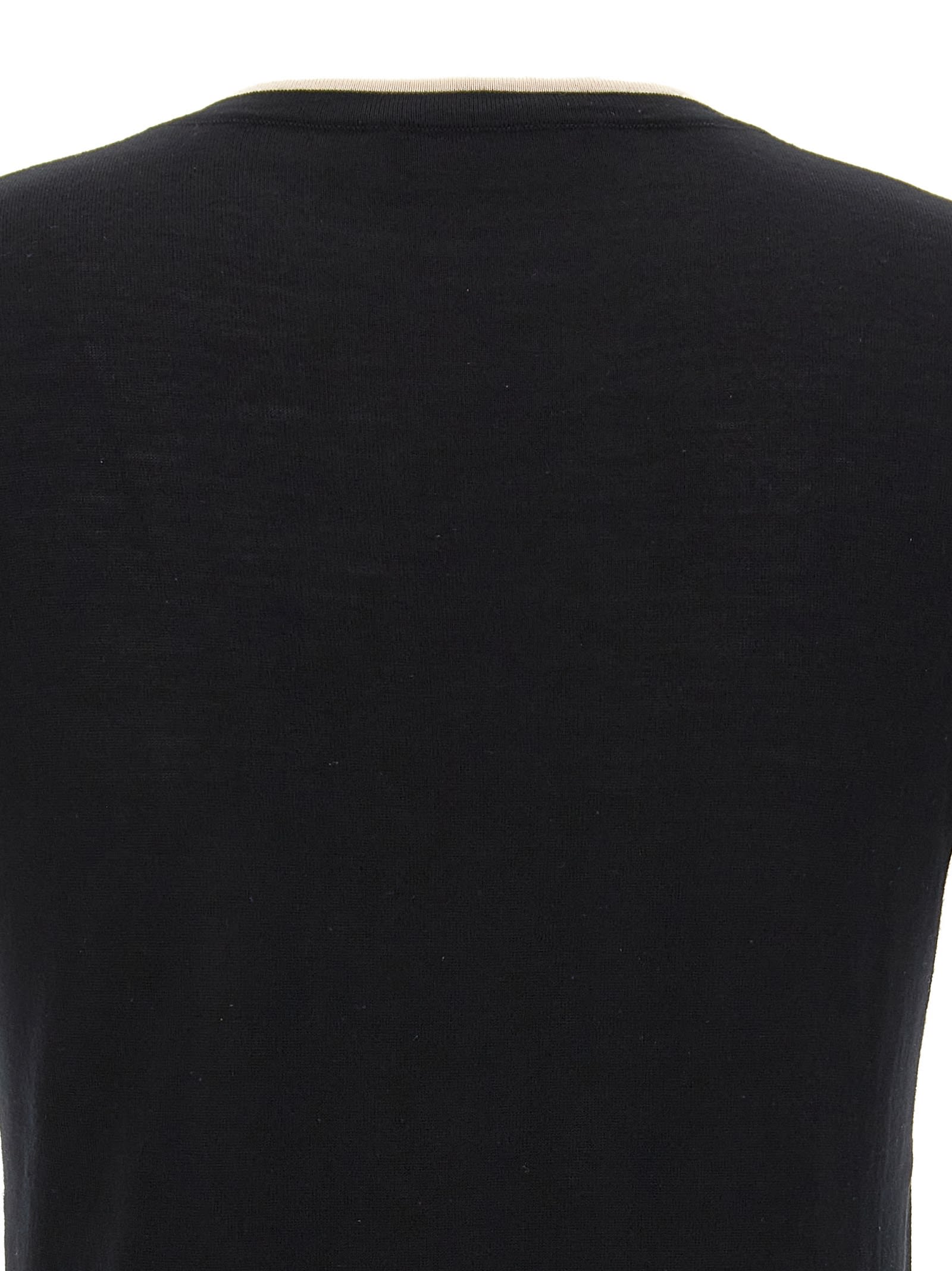 S Max Mara Egidio T-shirt In Virgin Wool In Black