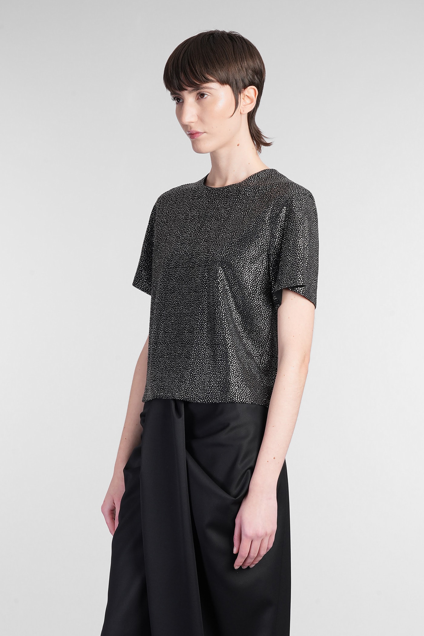 Shop Giuseppe Di Morabito T-shirt In Black Viscose