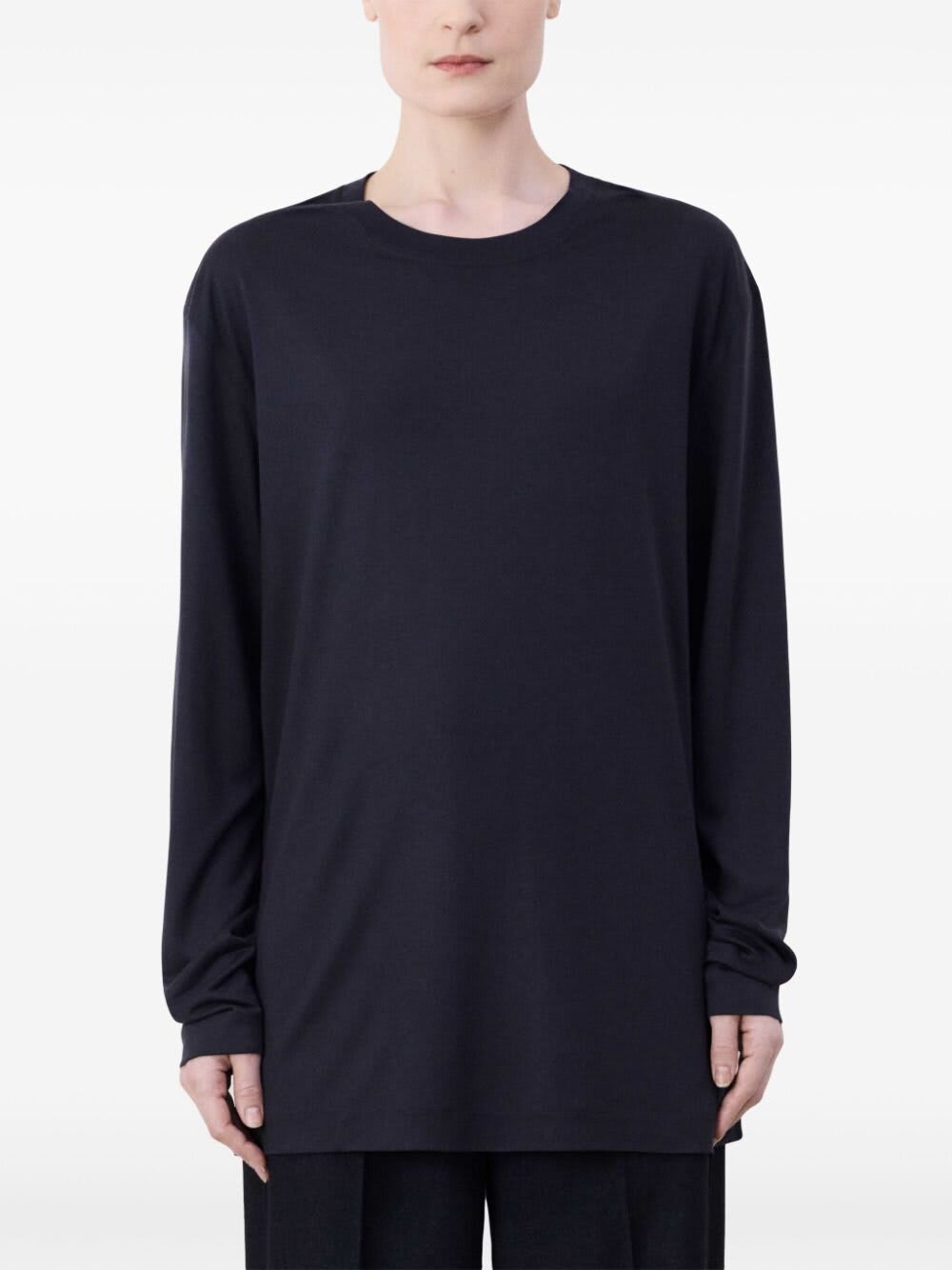 Shop Lemaire T Shirt Jersey In Caviar