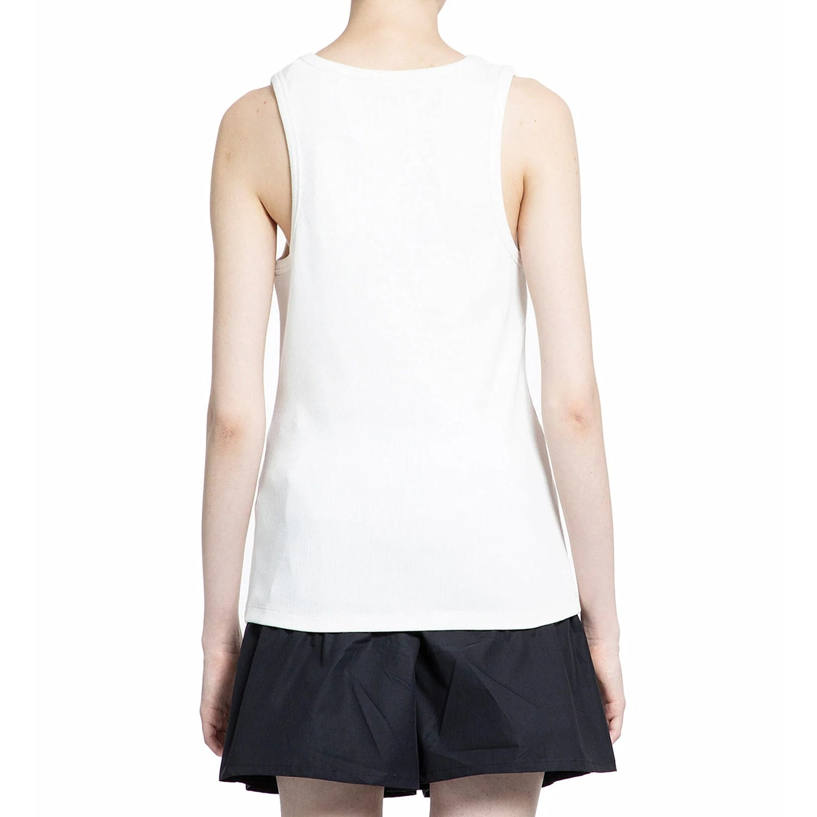 Shop Moncler Logo Tank Top In White