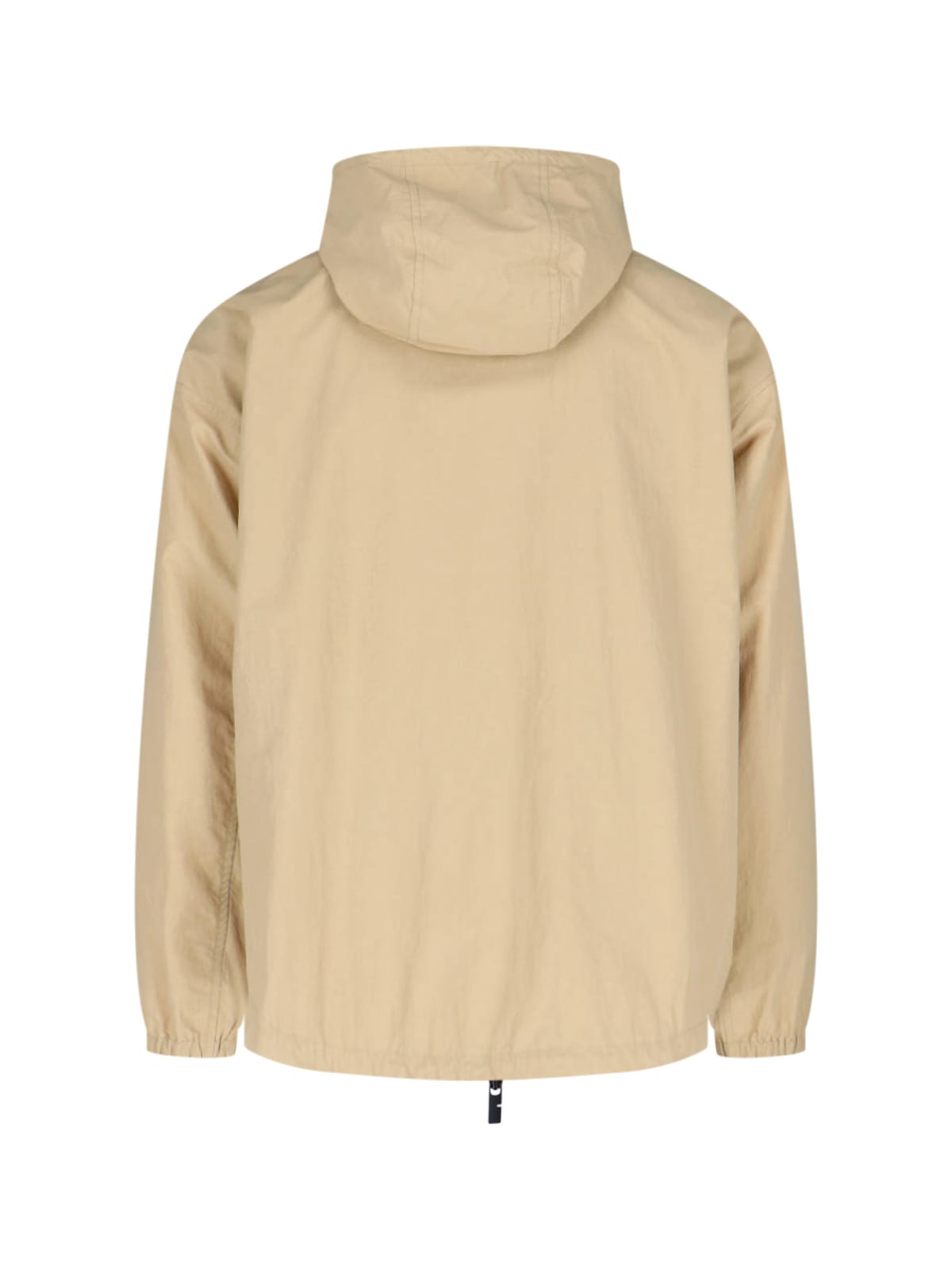 Burberry Relaxed Fit Hooded Jacket With Embroidered Detail In Cracker