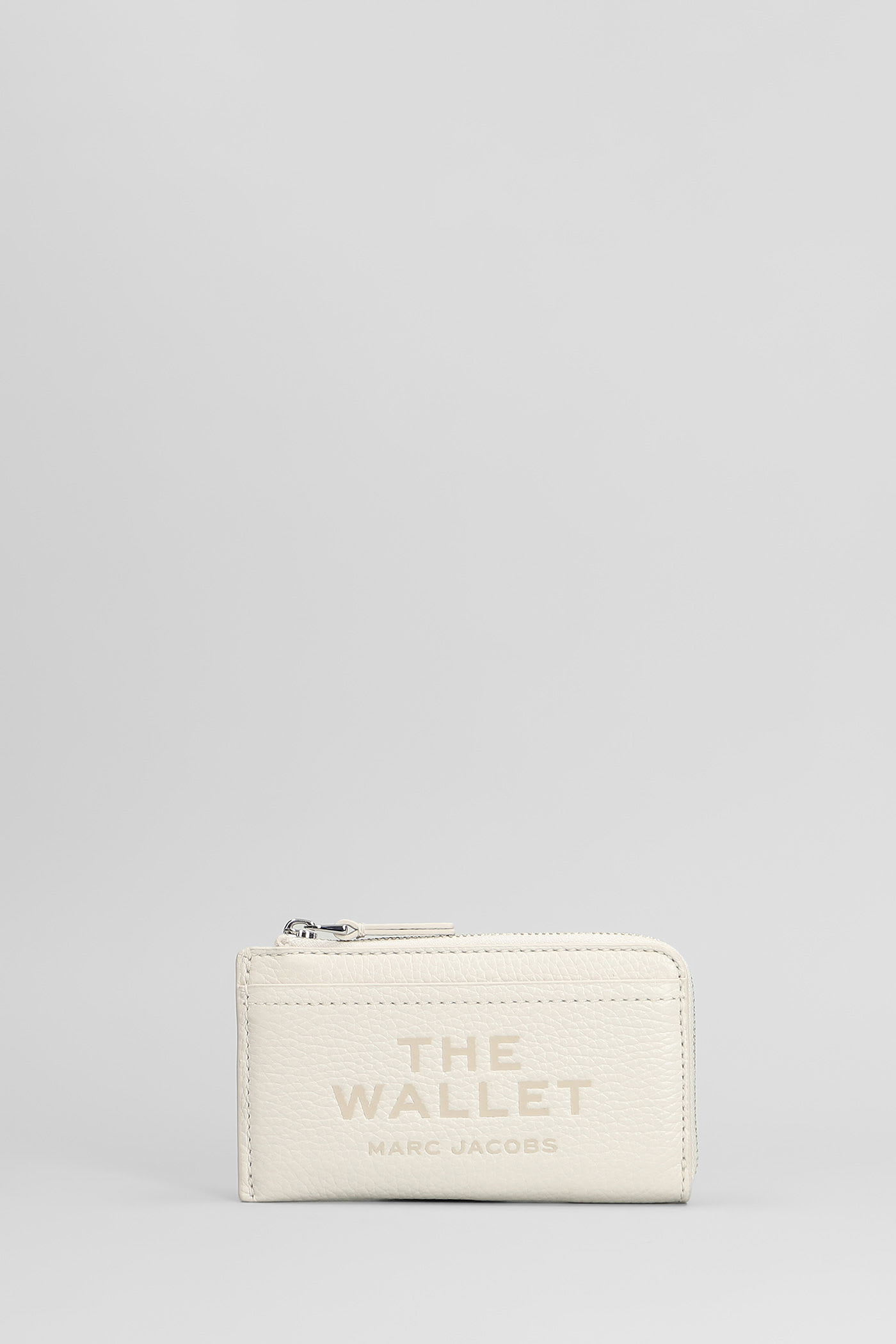 Marc Jacobs The Top Zip Multi Wallet In White Leather