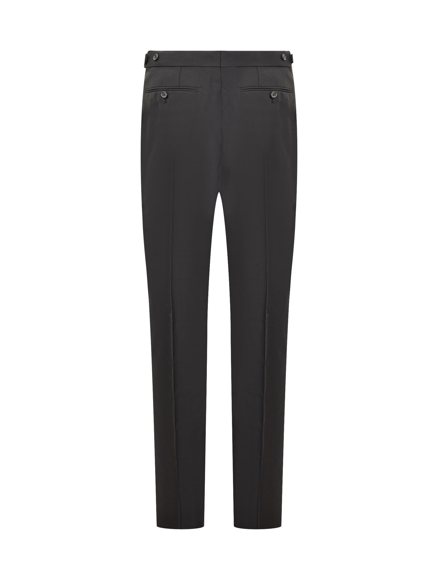 Shop Tom Ford Wool And Silk Pants In Black