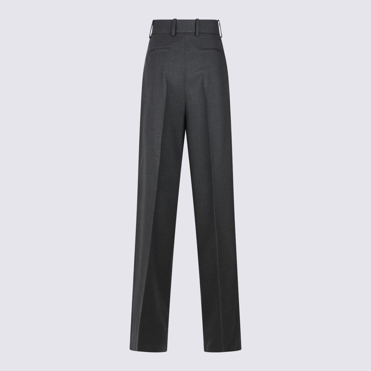 Shop Gucci Dark Grey Wool Pants