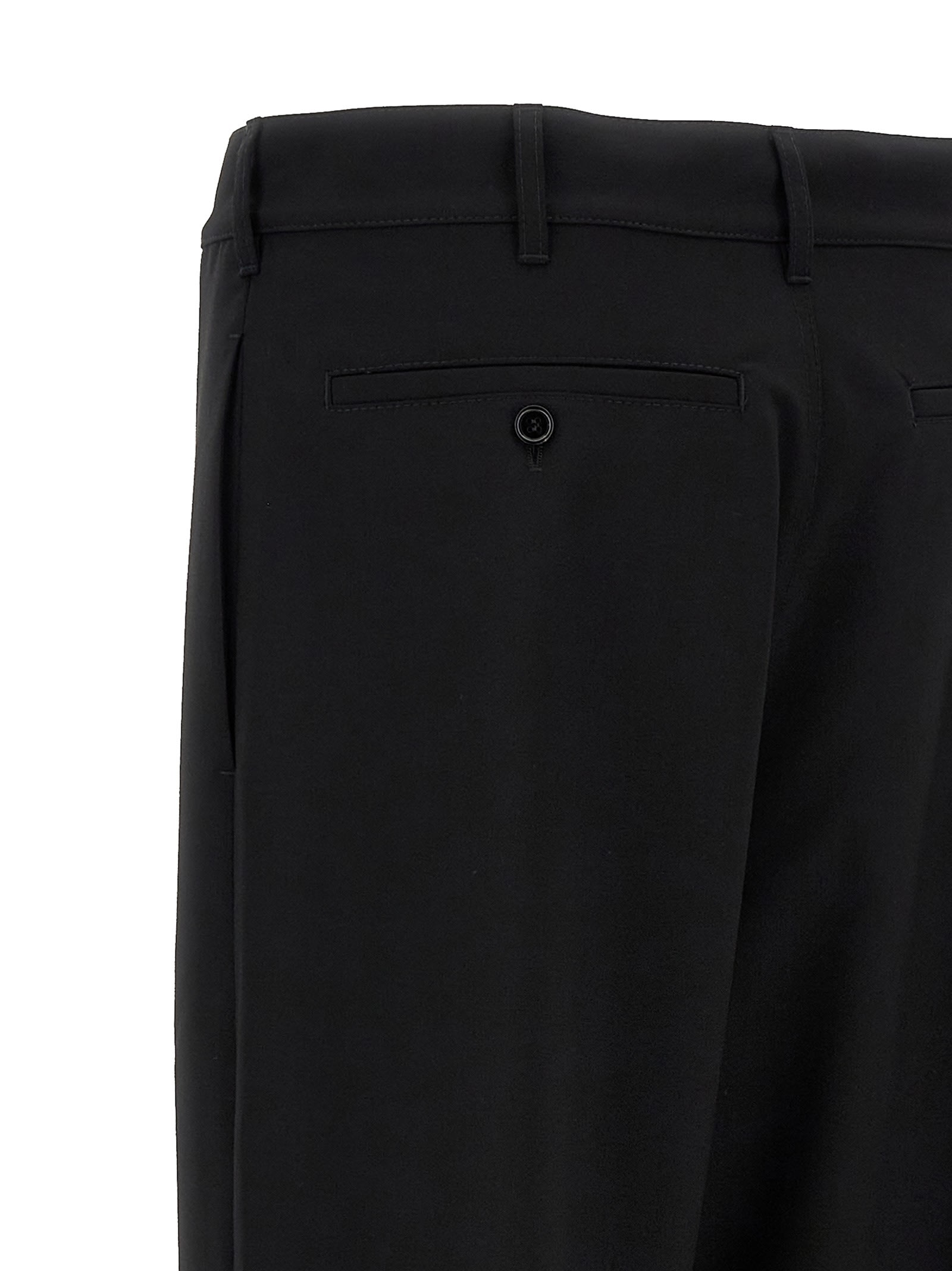 Shop Marni Logo Embroidery Pants In Black