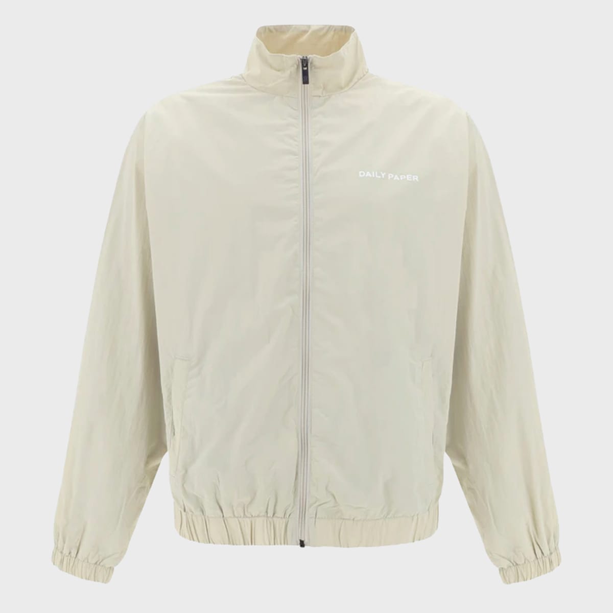 Shop Daily Paper White Nylon Casual Jacket In Moonst.beige