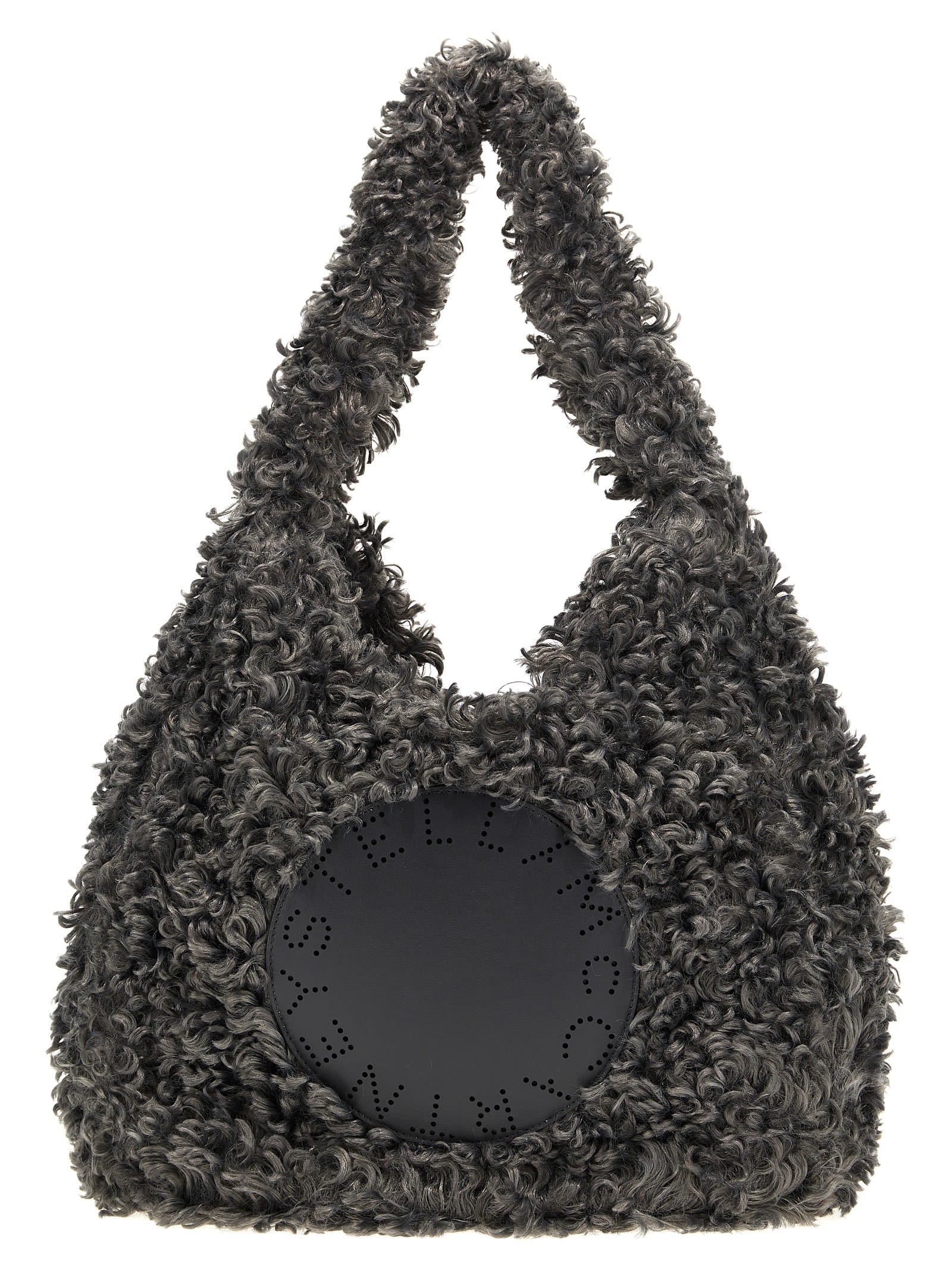 Shop Stella Mccartney Teddy Shoulder Bag In Gray