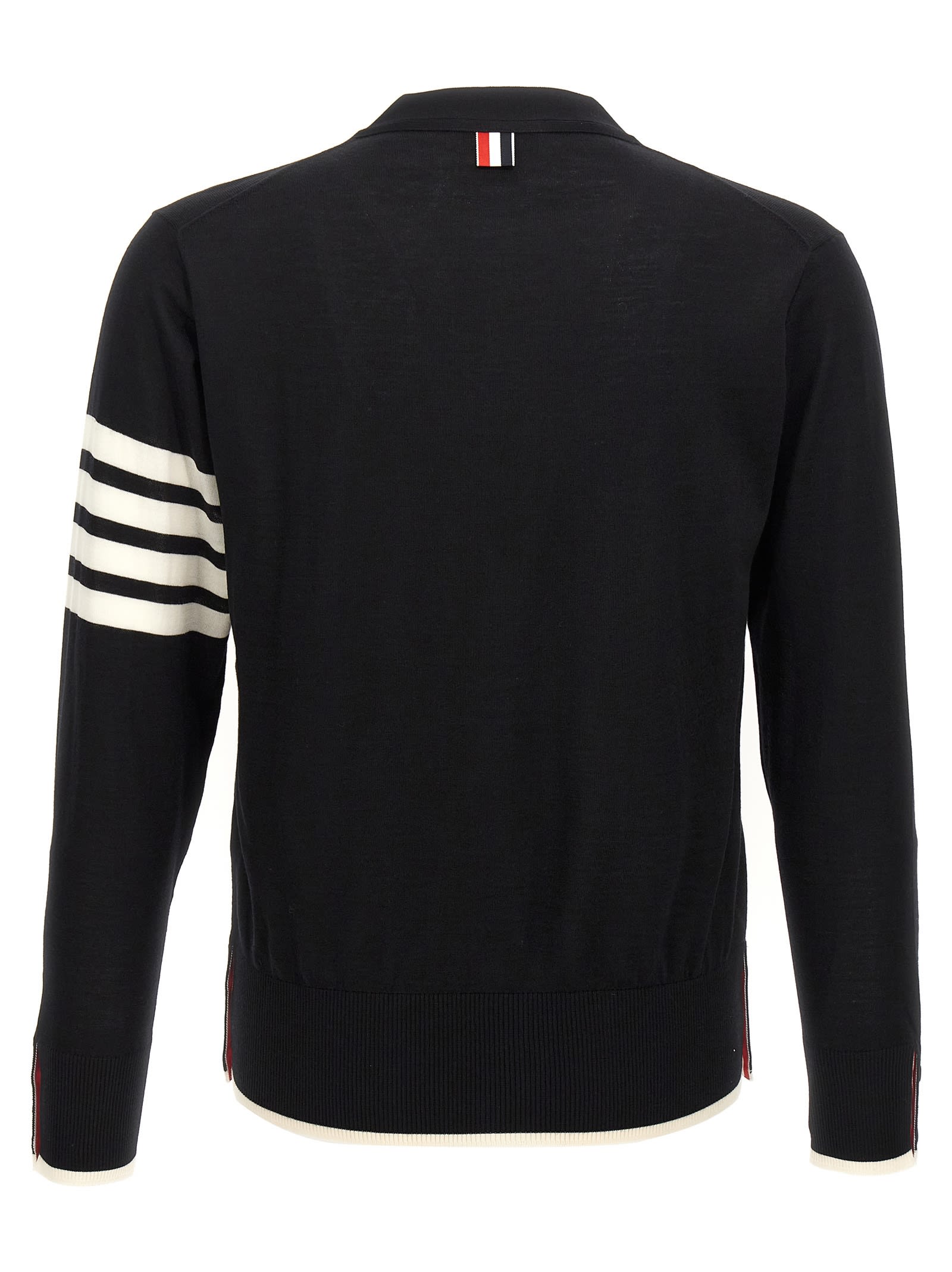 Shop Thom Browne 4-bar Crop Cardigan In Black