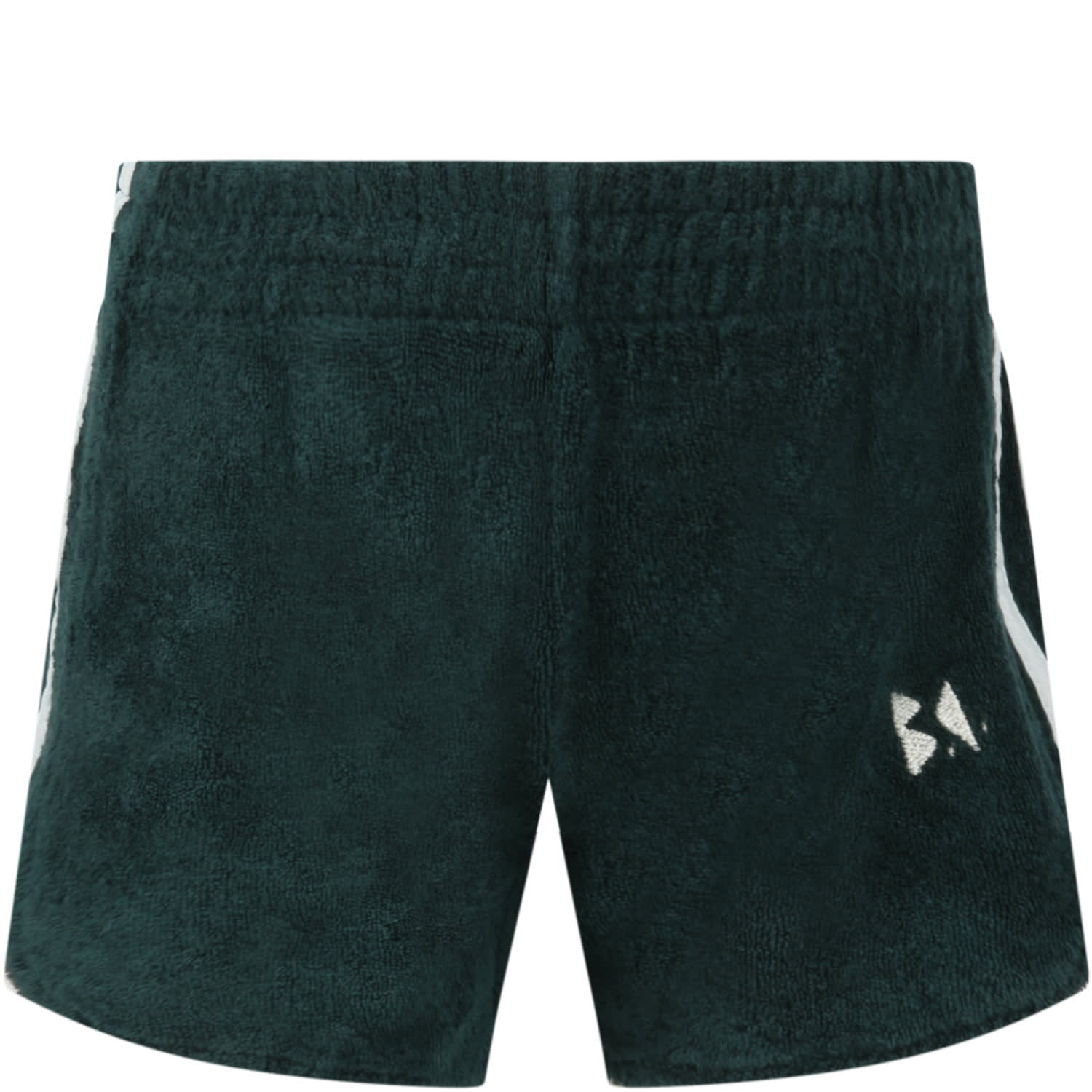 Bobo Choses Green Terry-shorts For Girl With White Logo