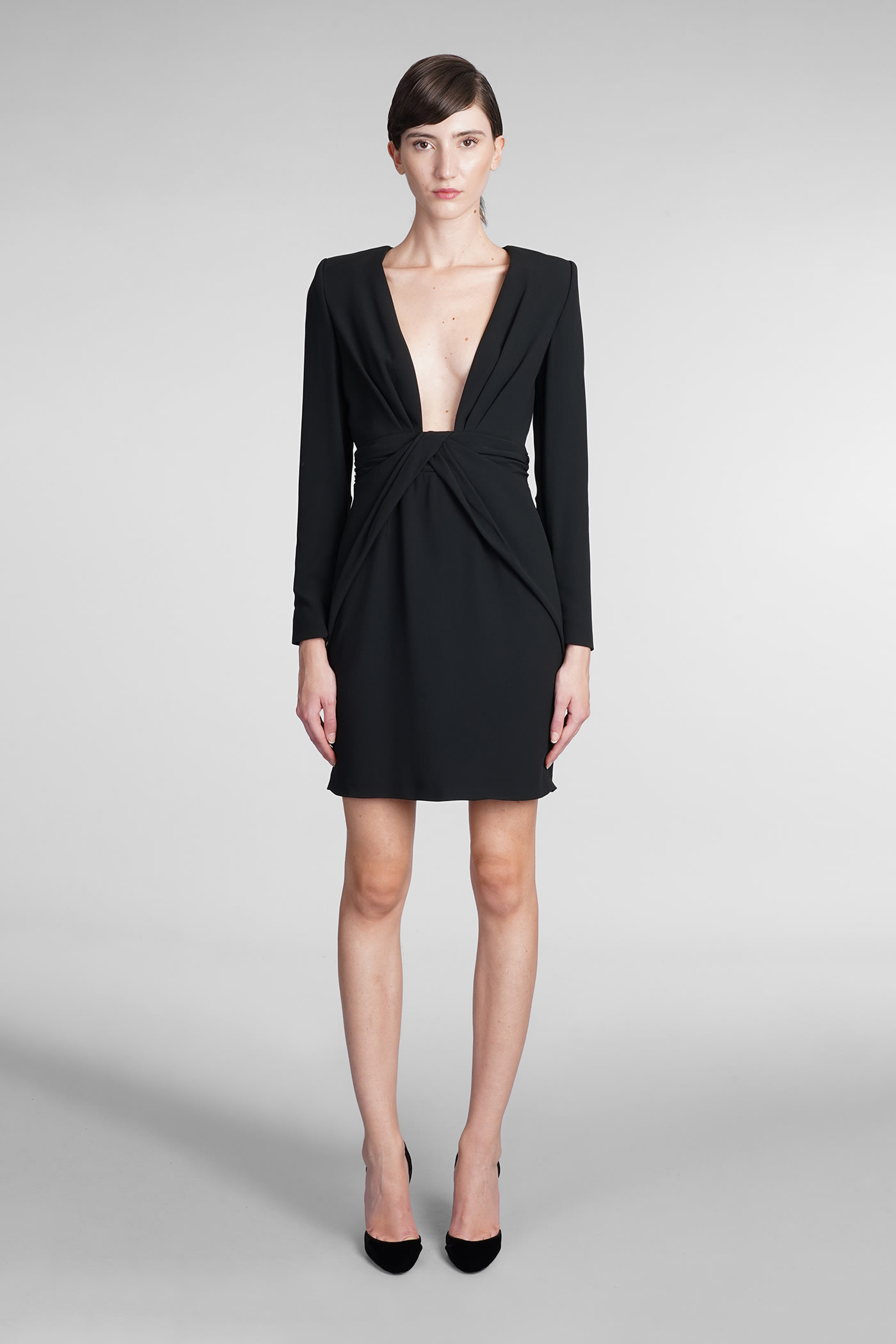 Emporio Armani Dress In Black Wool