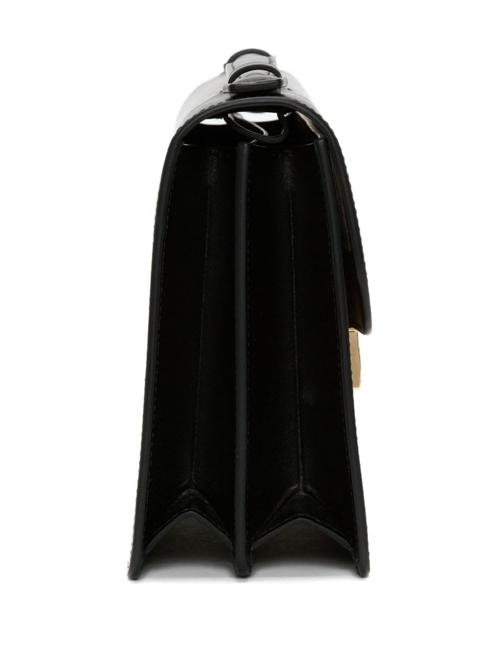 Victoria Beckham Shoulder Bag With Adjustable Strap And Gold-tone Hardware In Black